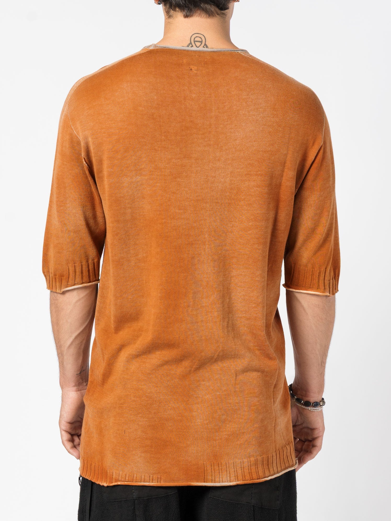 Lightweight Ribbed Knit Tee - by MD75