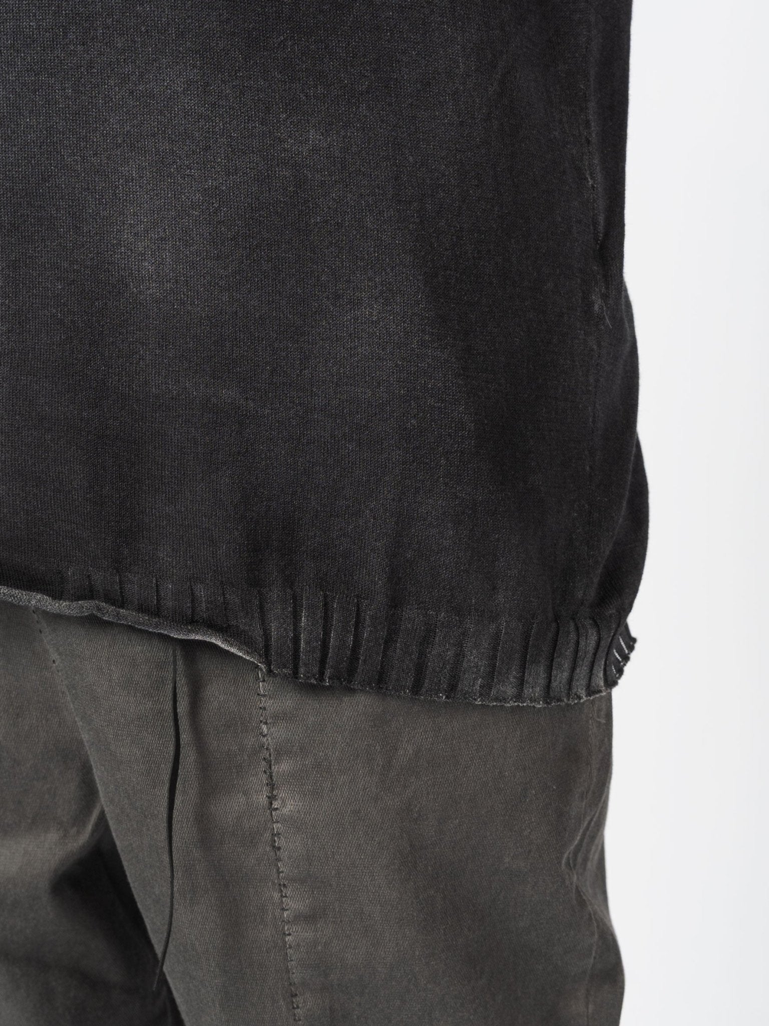 Lightweight Ribbed Knit Tee - by MD75