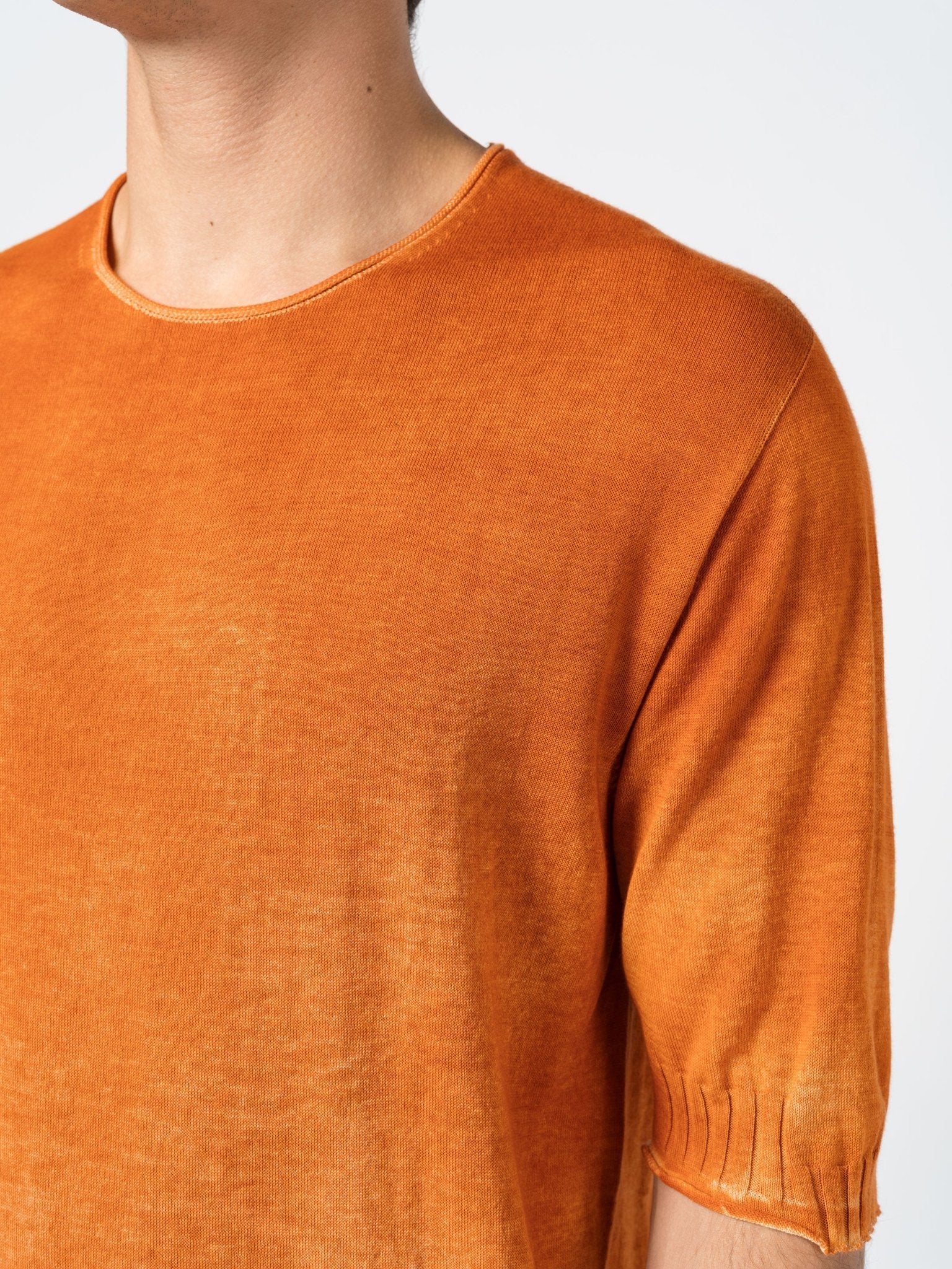 Lightweight Ribbed Knit Tee - by MD75