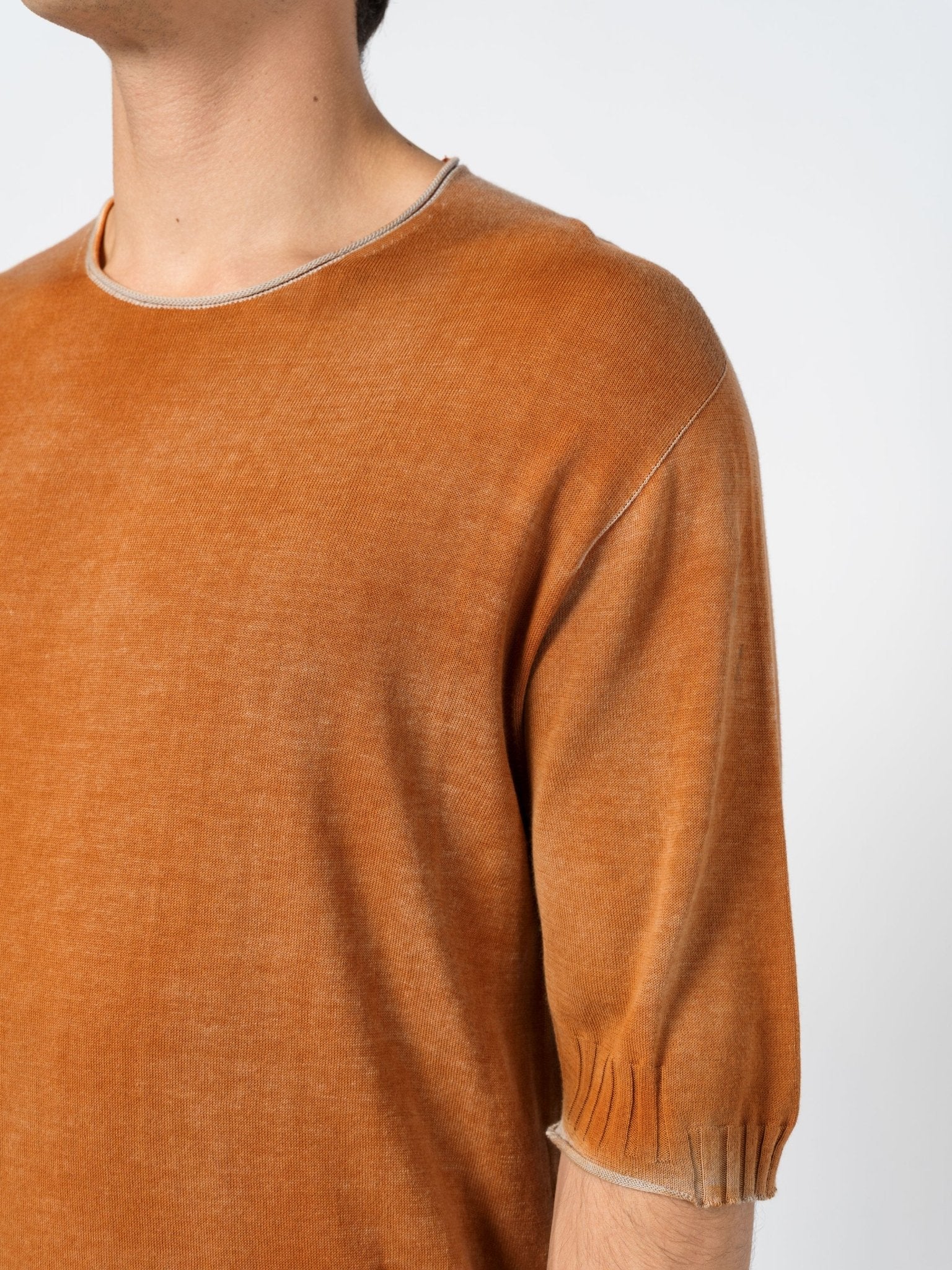Lightweight Ribbed Knit Tee - by MD75