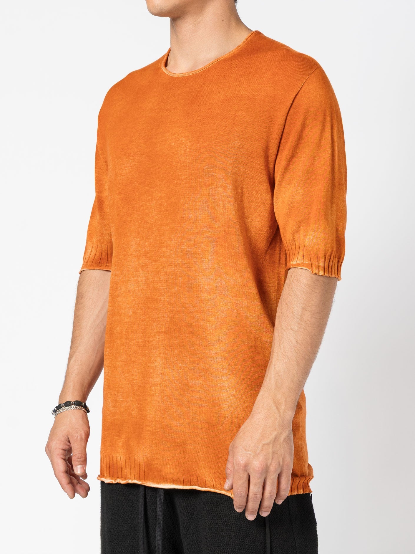 Lightweight Ribbed Knit Tee - by MD75