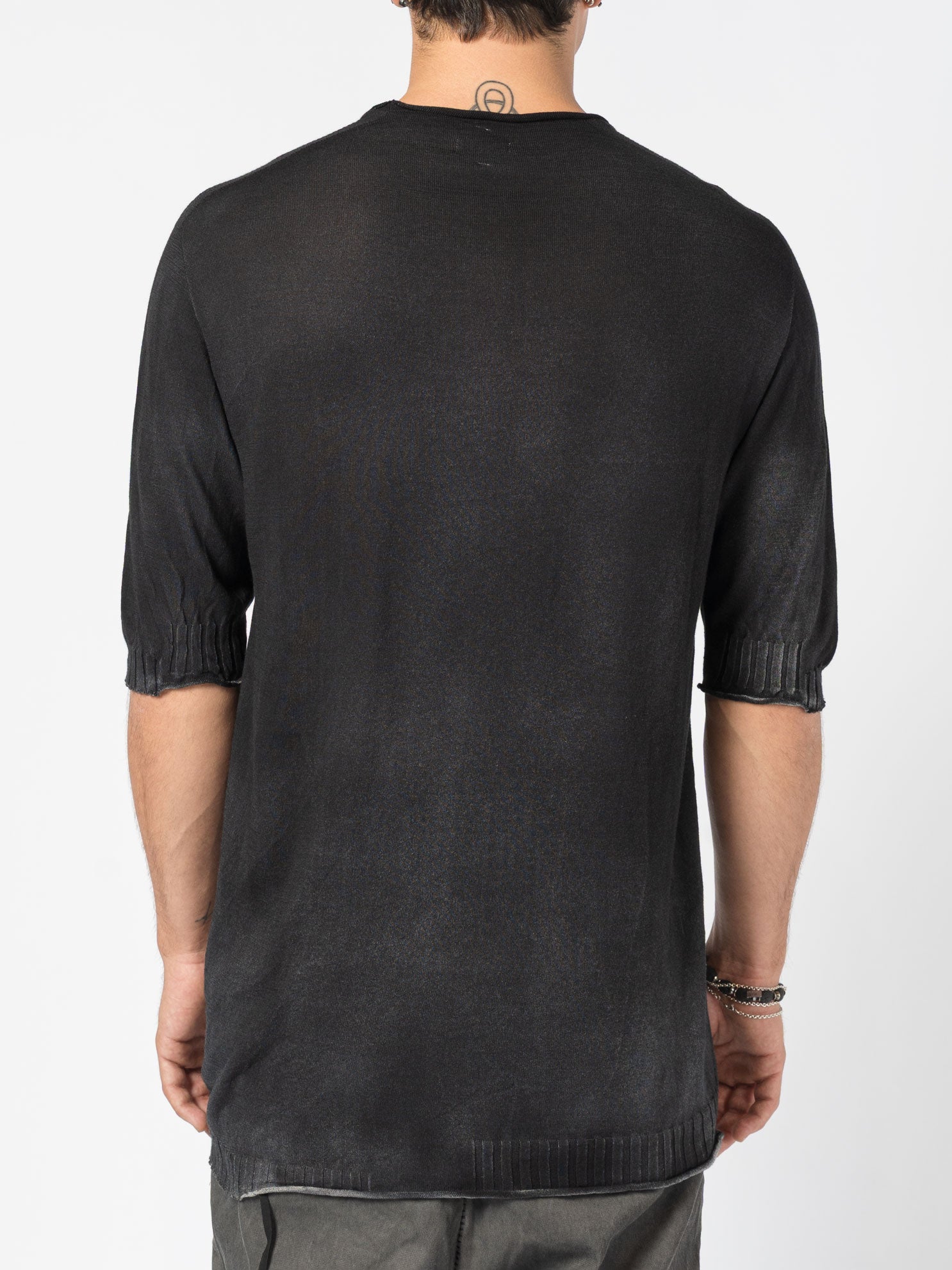 Lightweight Ribbed Knit Tee - by MD75