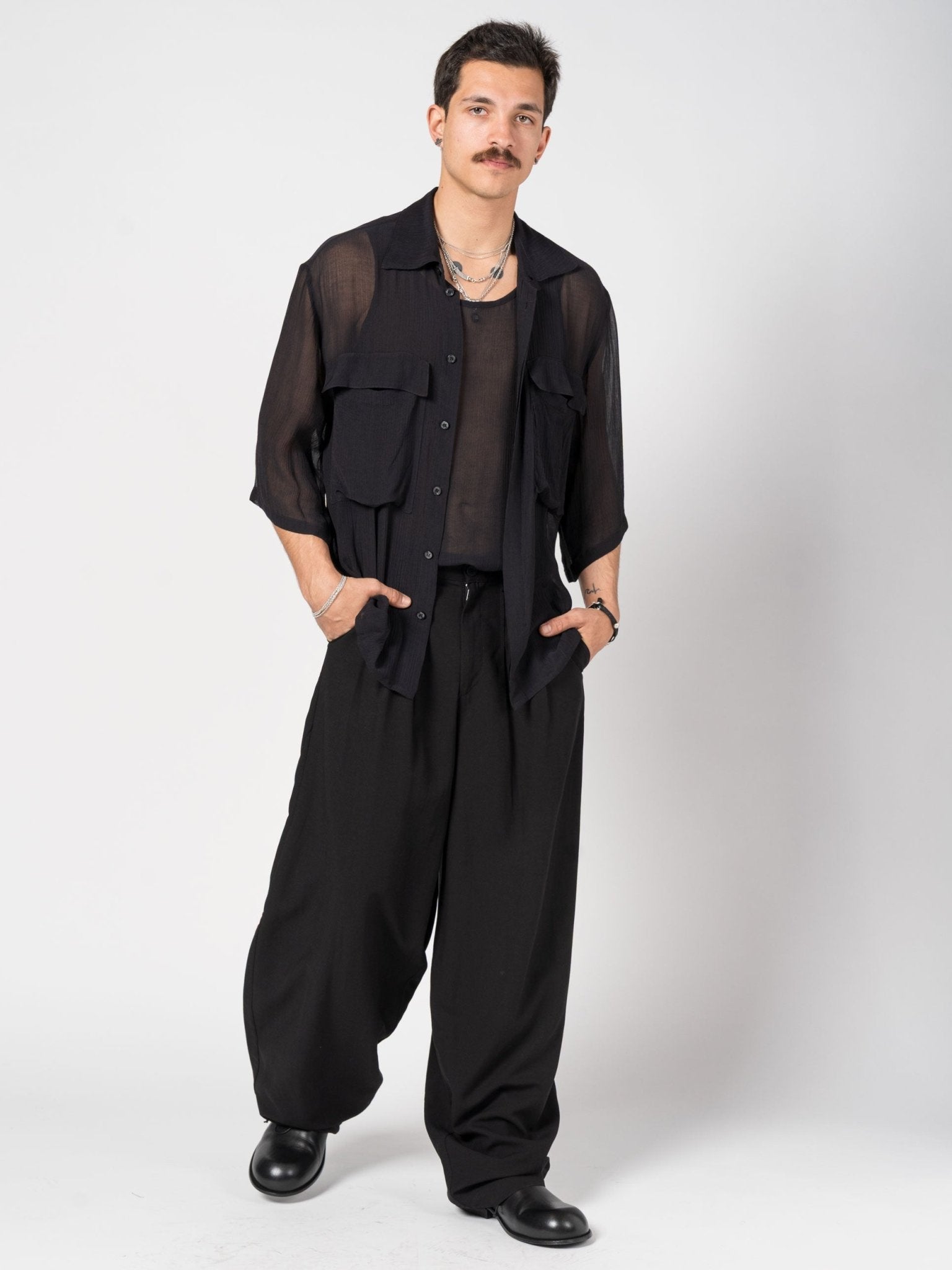 Lightweight Textured Button - Up Shirt - by NOSTRA SANTISSIMA