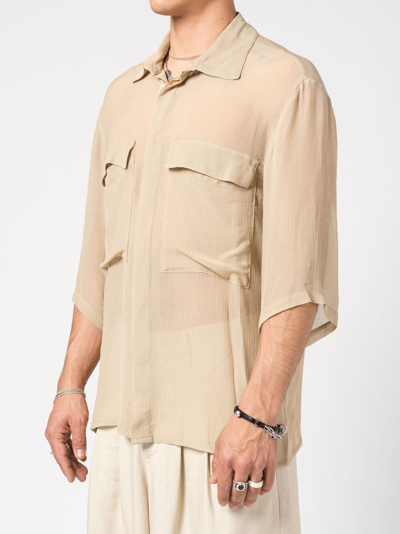 Lightweight Textured Button - Up Shirt - by NOSTRA SANTISSIMA