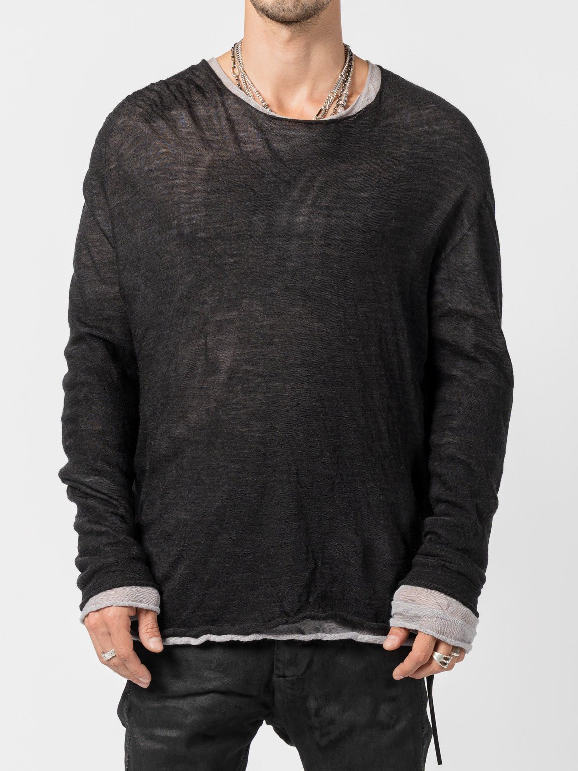 Lightweight Twist - Wool Long Sleeve Top - by MD75