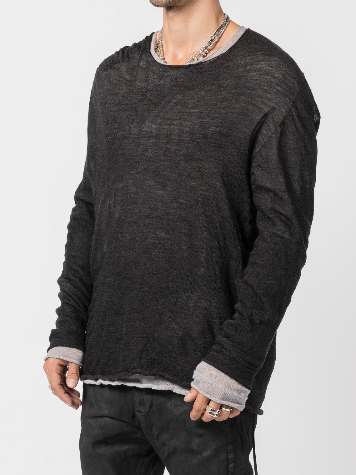 Lightweight Twist - Wool Long Sleeve Top - by MD75