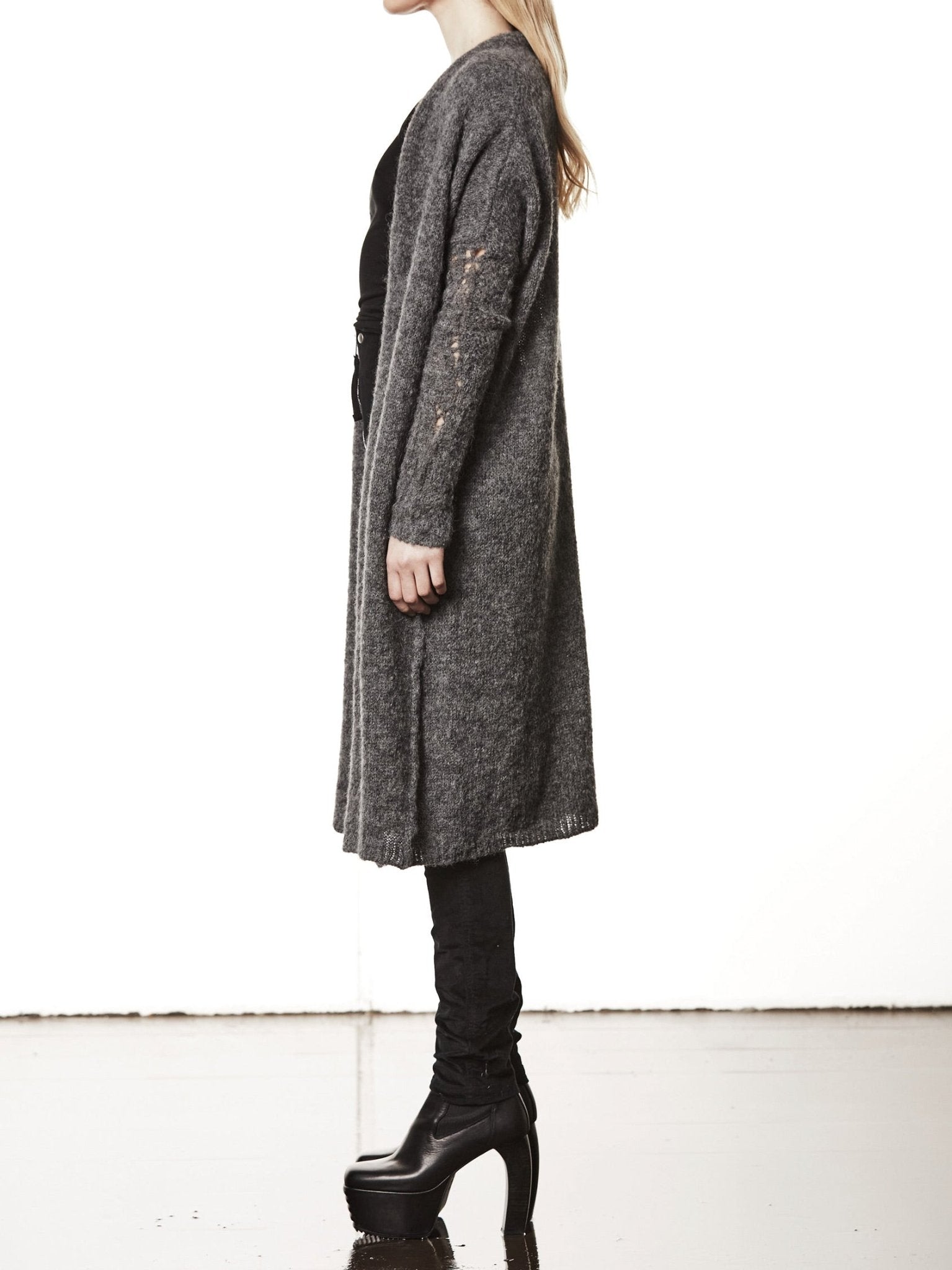 Long Alpaca Cardigan - by THOM KROM