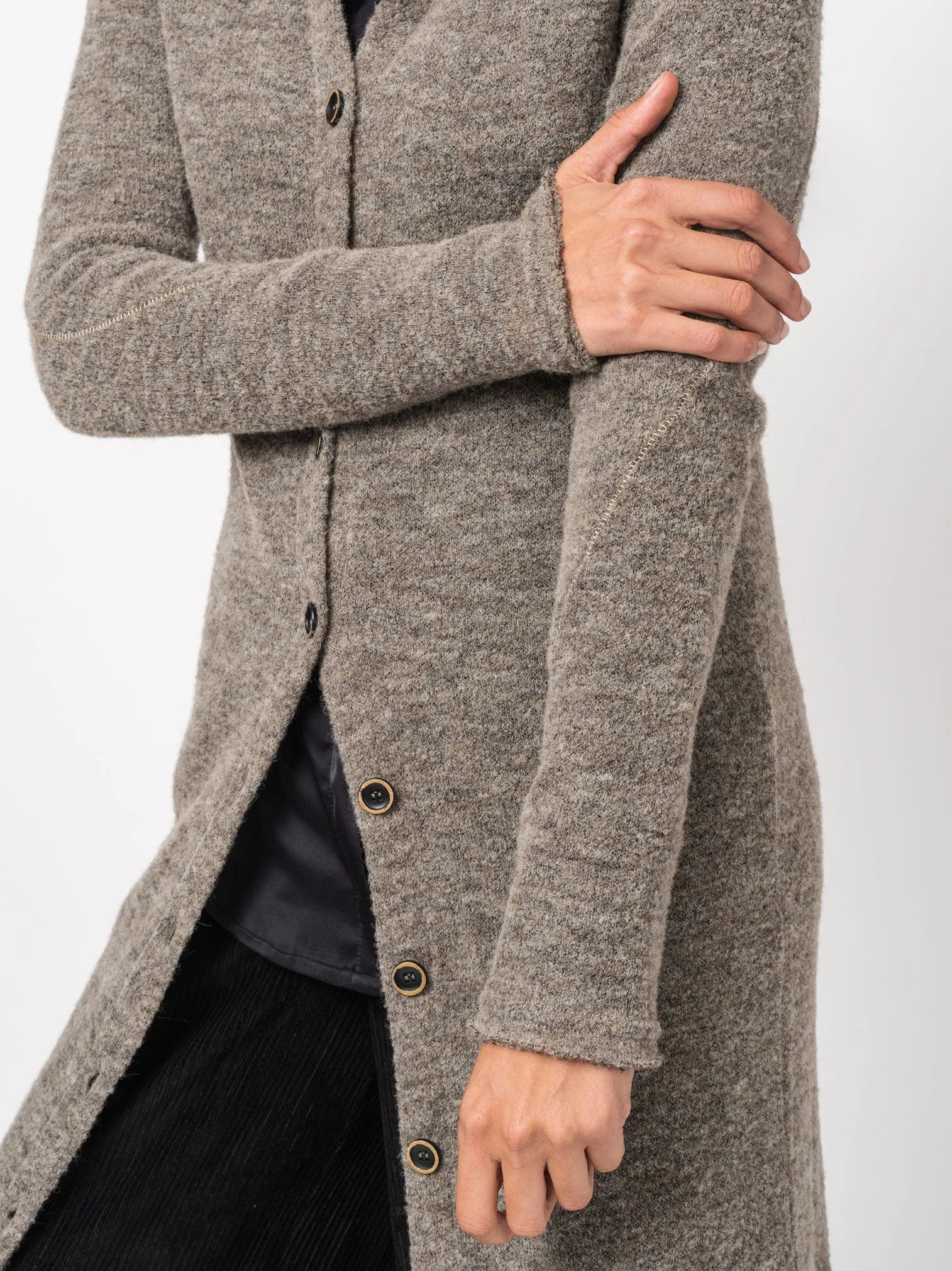 Long Buttoned Cardigan - by NOSTRA SANTISSIMA