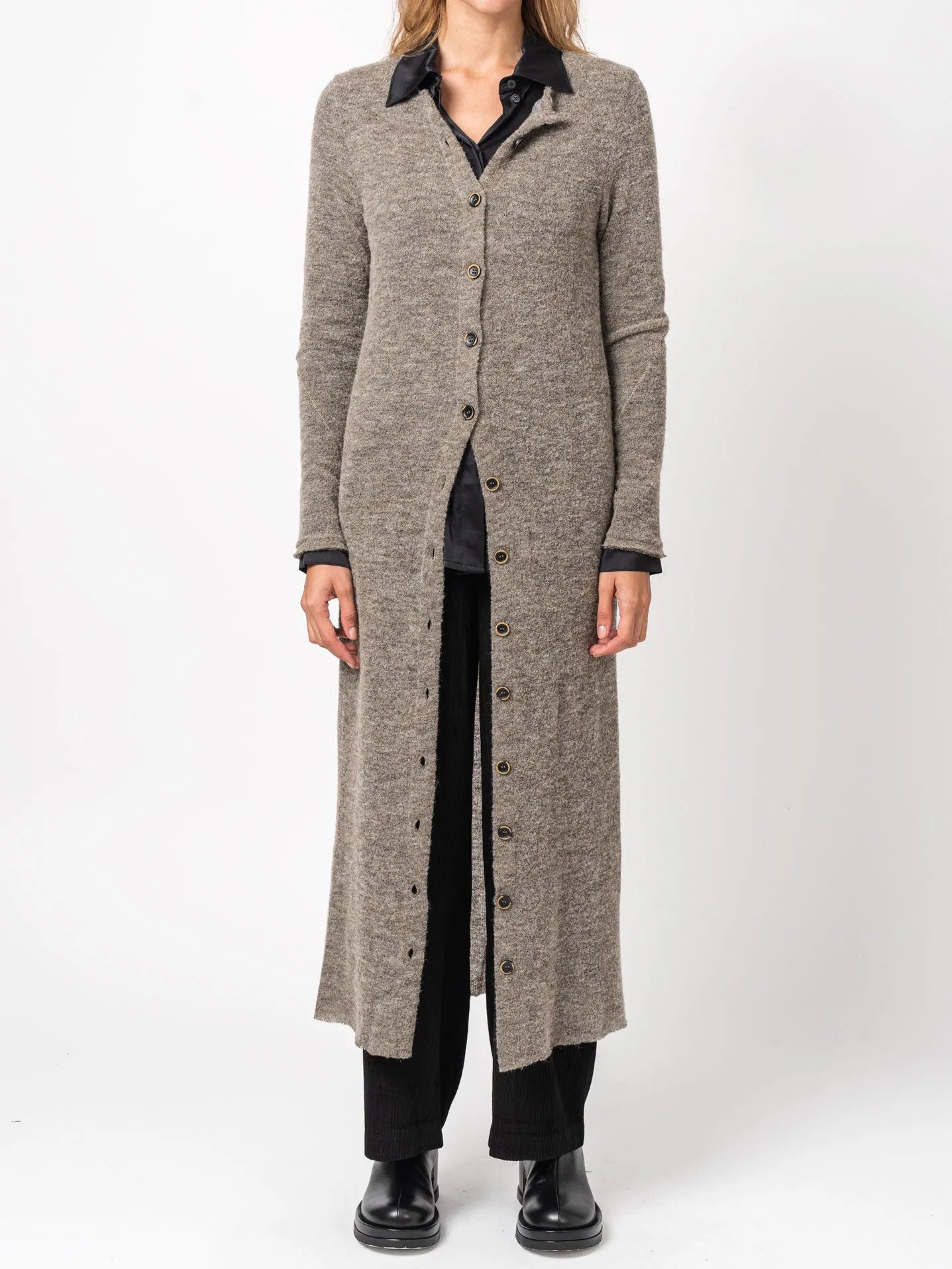 Long Buttoned Cardigan - by NOSTRA SANTISSIMA