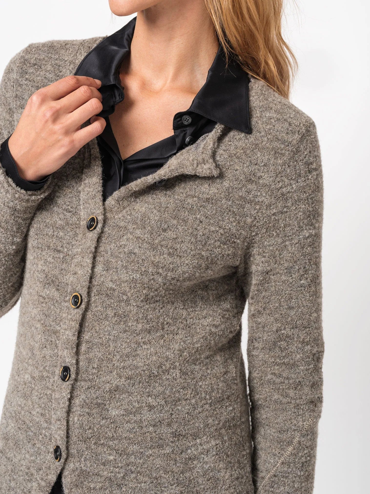 Long Buttoned Cardigan - by NOSTRA SANTISSIMA