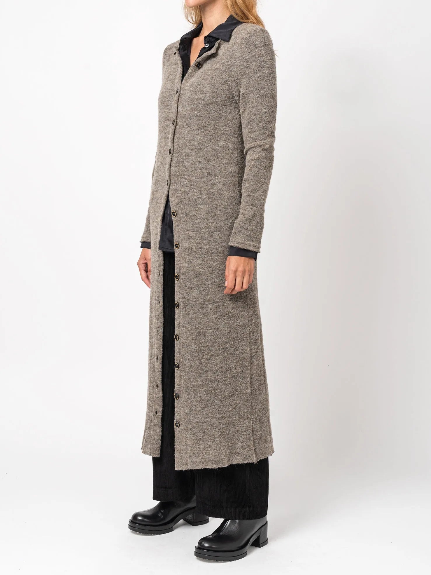 Long Buttoned Cardigan - by NOSTRA SANTISSIMA