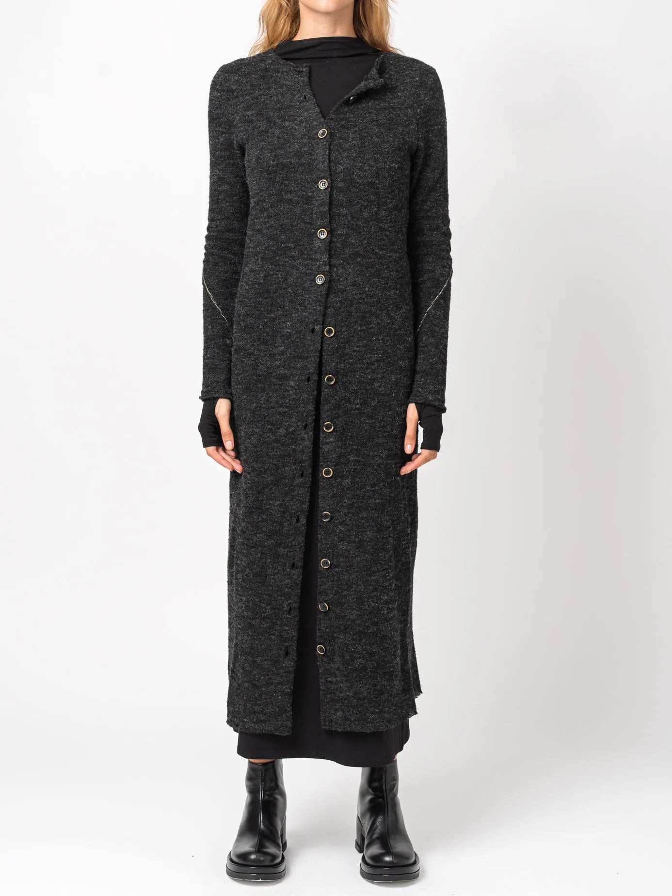 Long Buttoned Cardigan - by NOSTRA SANTISSIMA