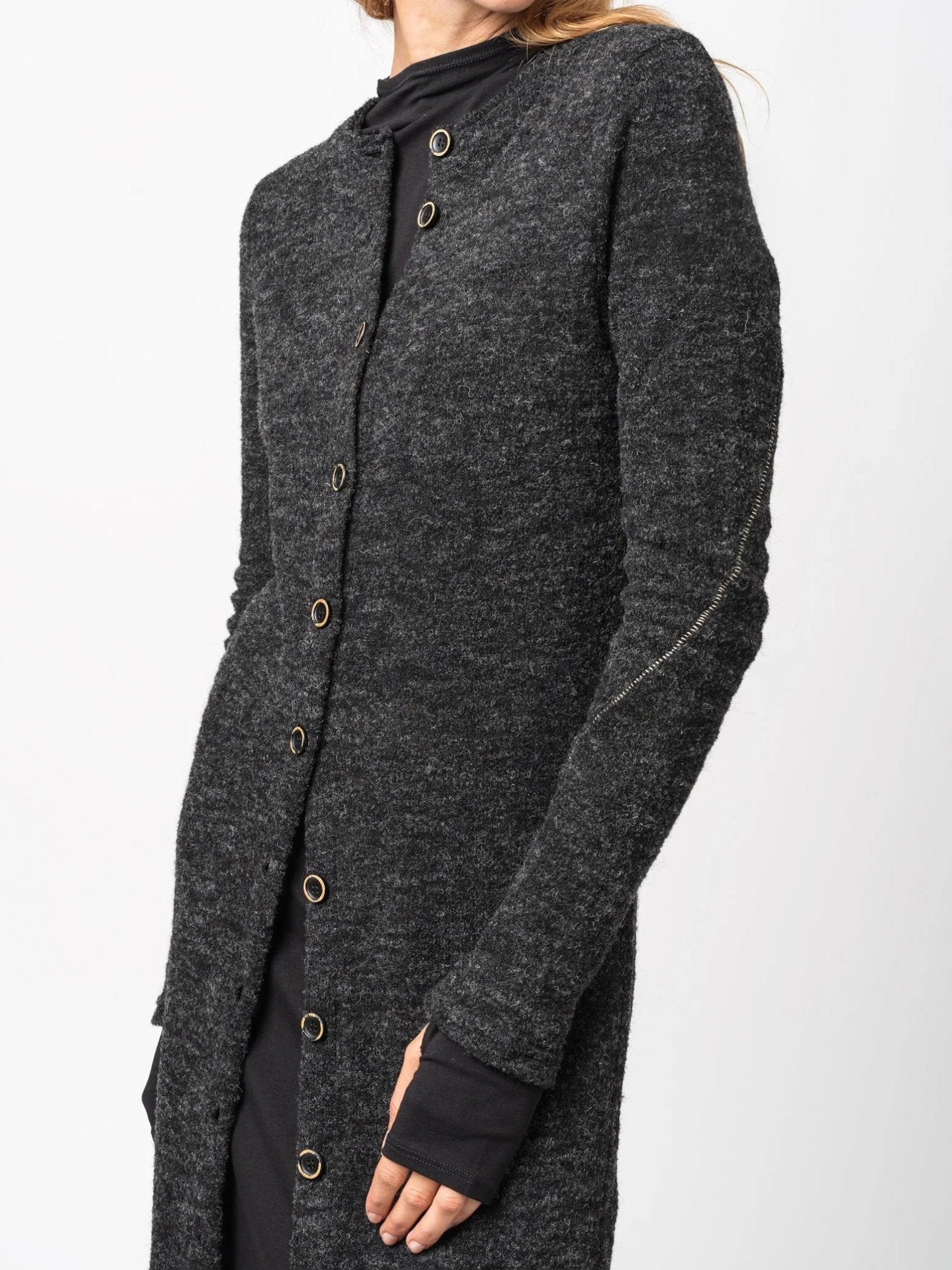 Long Buttoned Cardigan - by NOSTRA SANTISSIMA