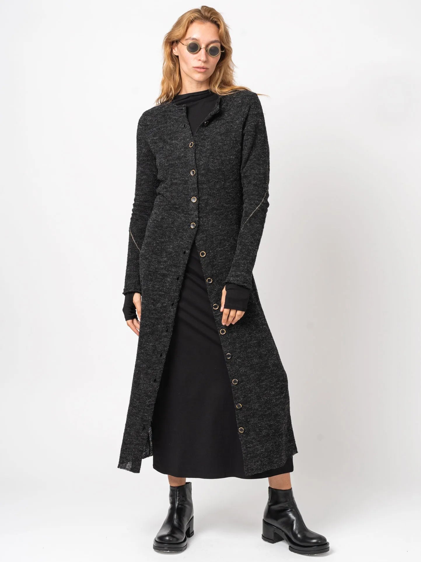Long Buttoned Cardigan - by NOSTRA SANTISSIMA