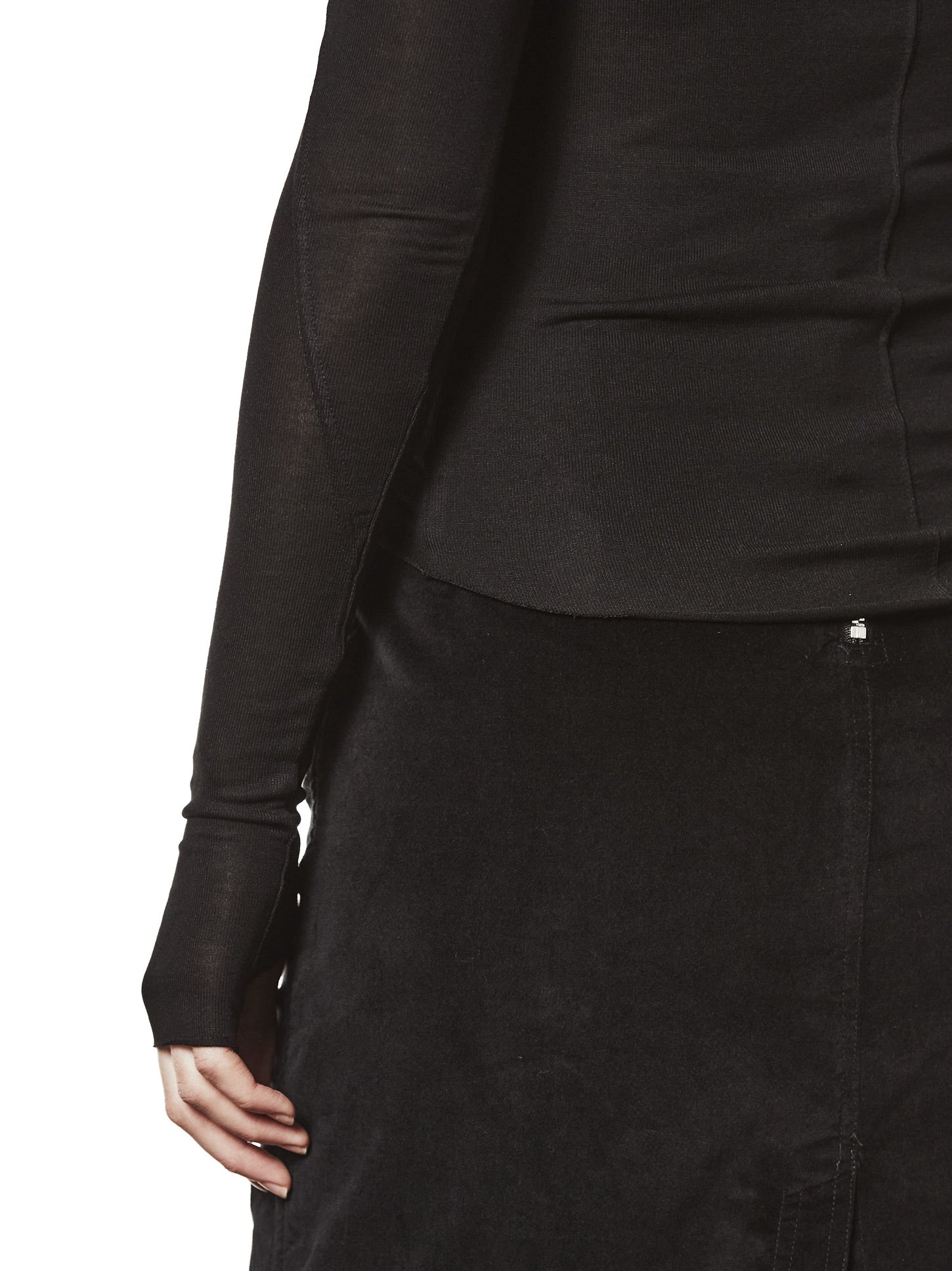 Long sleeve T-Shirt with Thumbholes - by THOM KROM