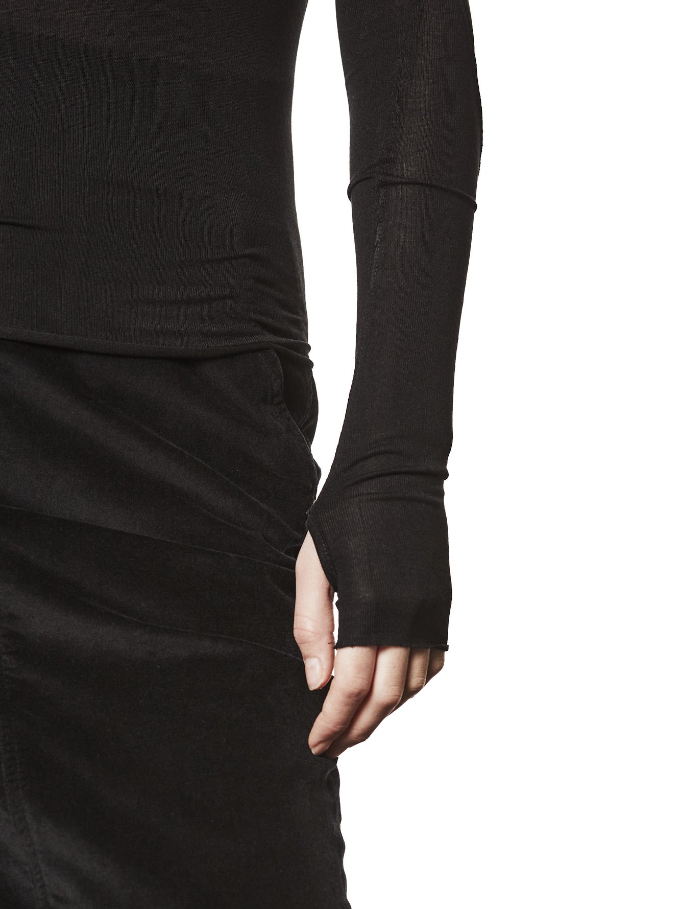 Long sleeve T-Shirt with Thumbholes - by THOM KROM