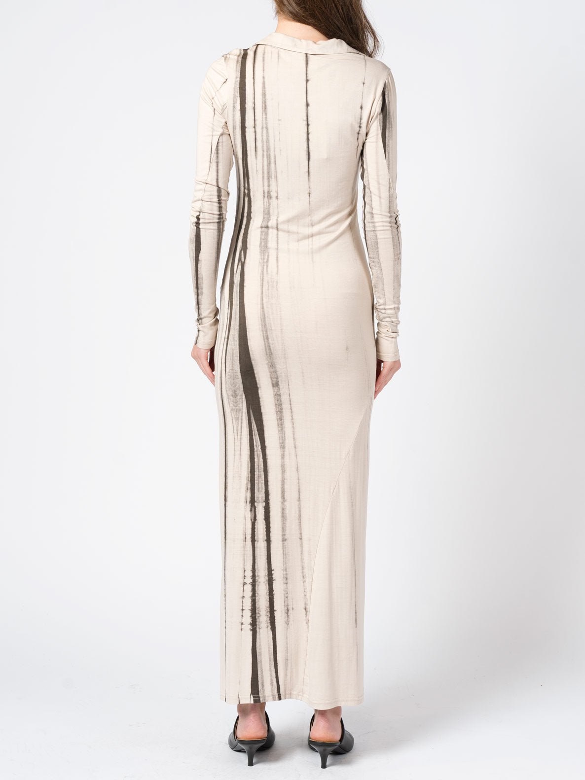 Long - Sleeve Tie - Dye Maxi Dress - by NOSTRA SANTISSIMA