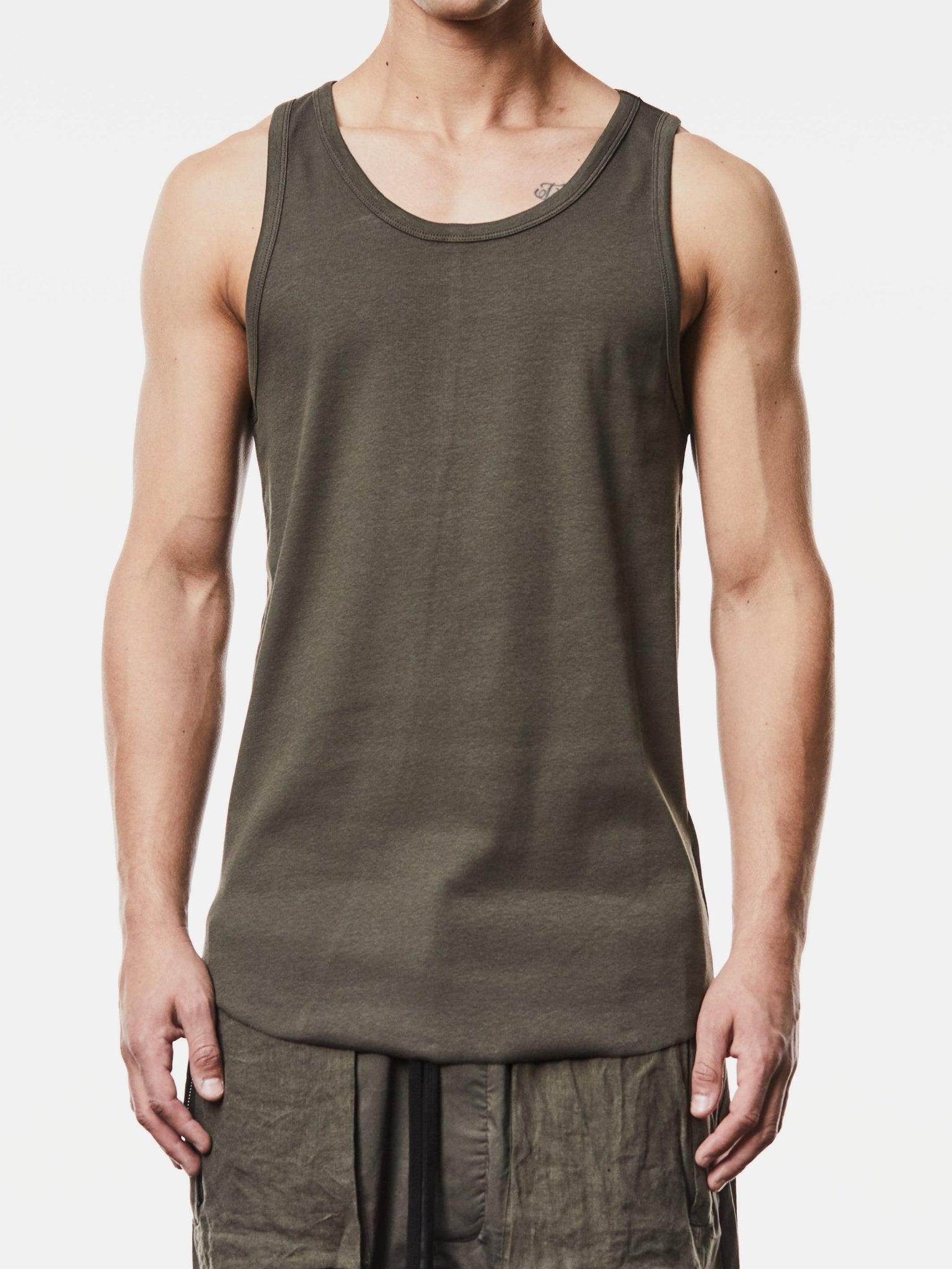 Long Slim Fit Tank Top - by THOM KROM