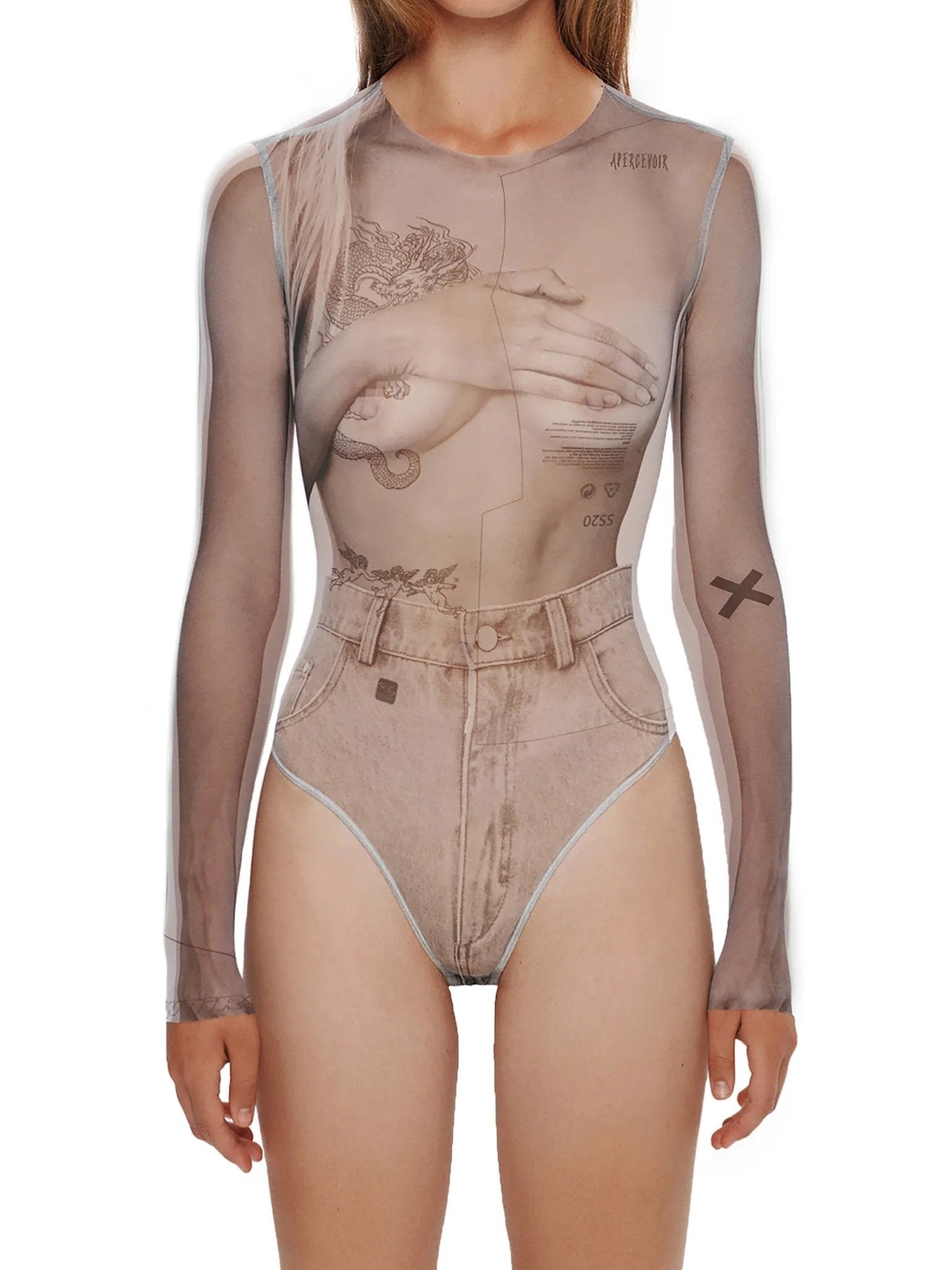 Mesh Bodysuit Collage - by TTSWTRS