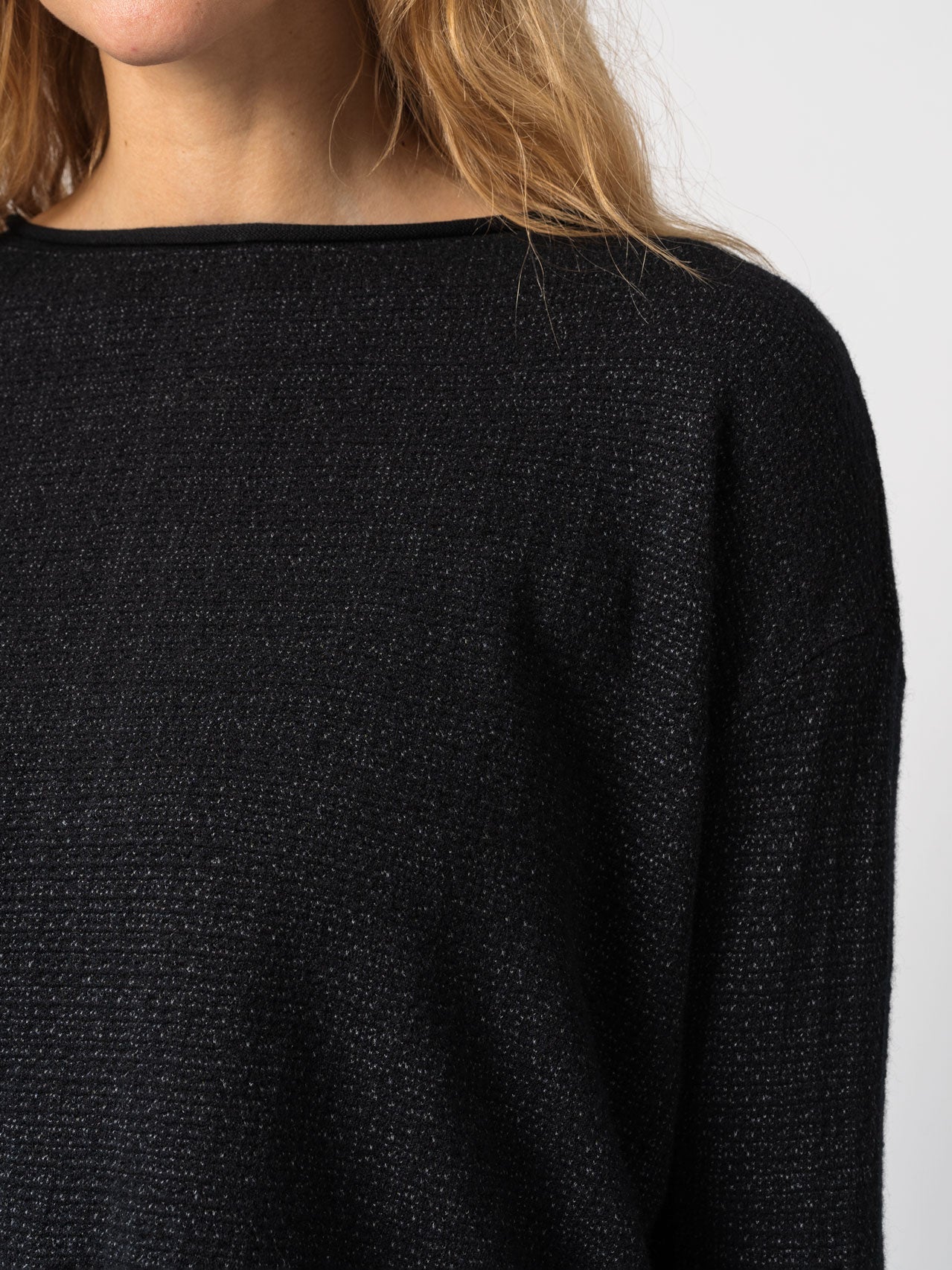 Micro - Patterned Jacquard Knit with Back Buttons - by TRANSIT