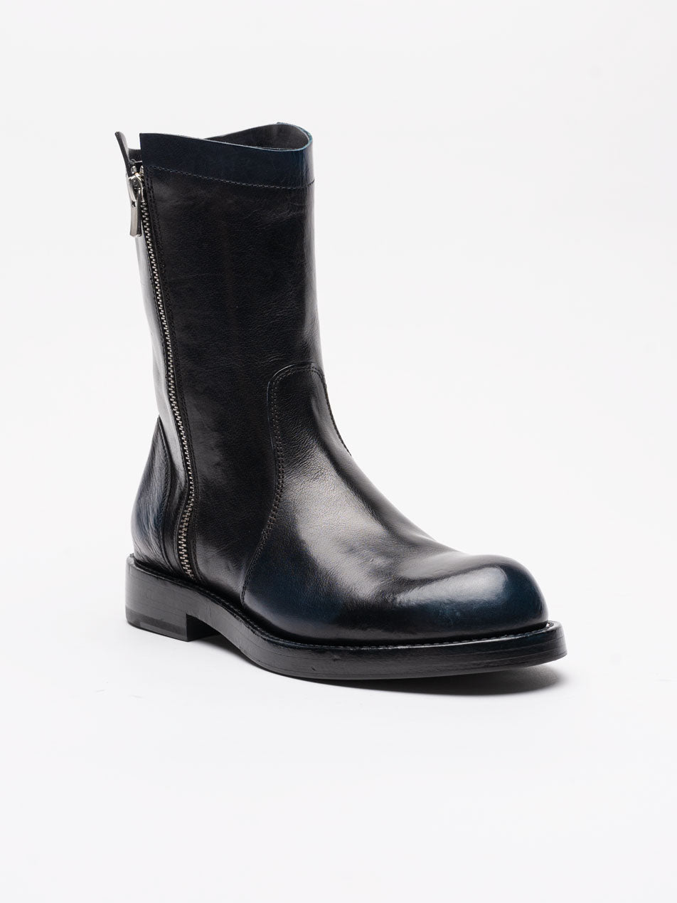 Mid - Calf Leather Boots - by OFFICINE CREATIVE