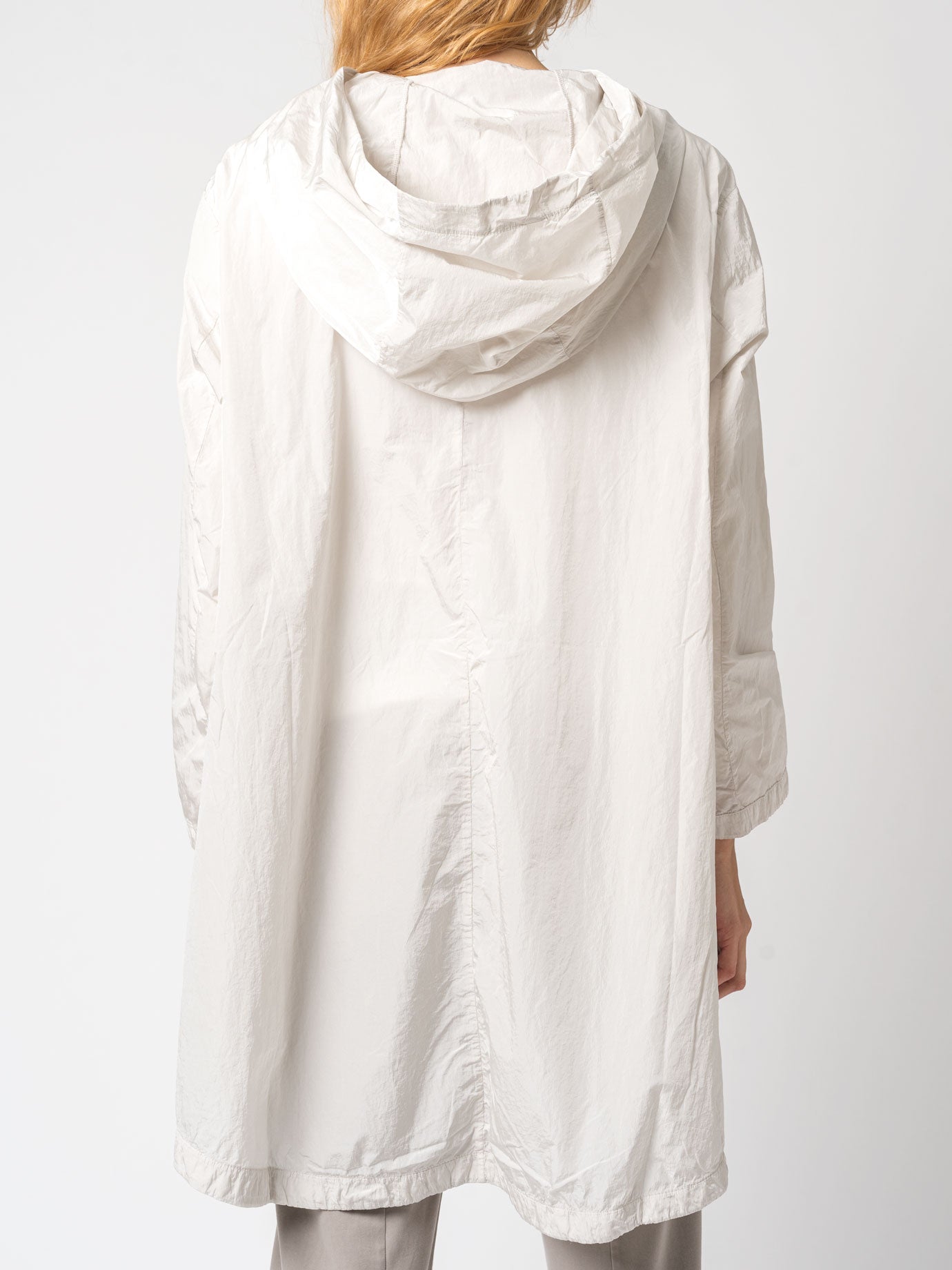 Nylon Hooded Duster - by TRANSIT