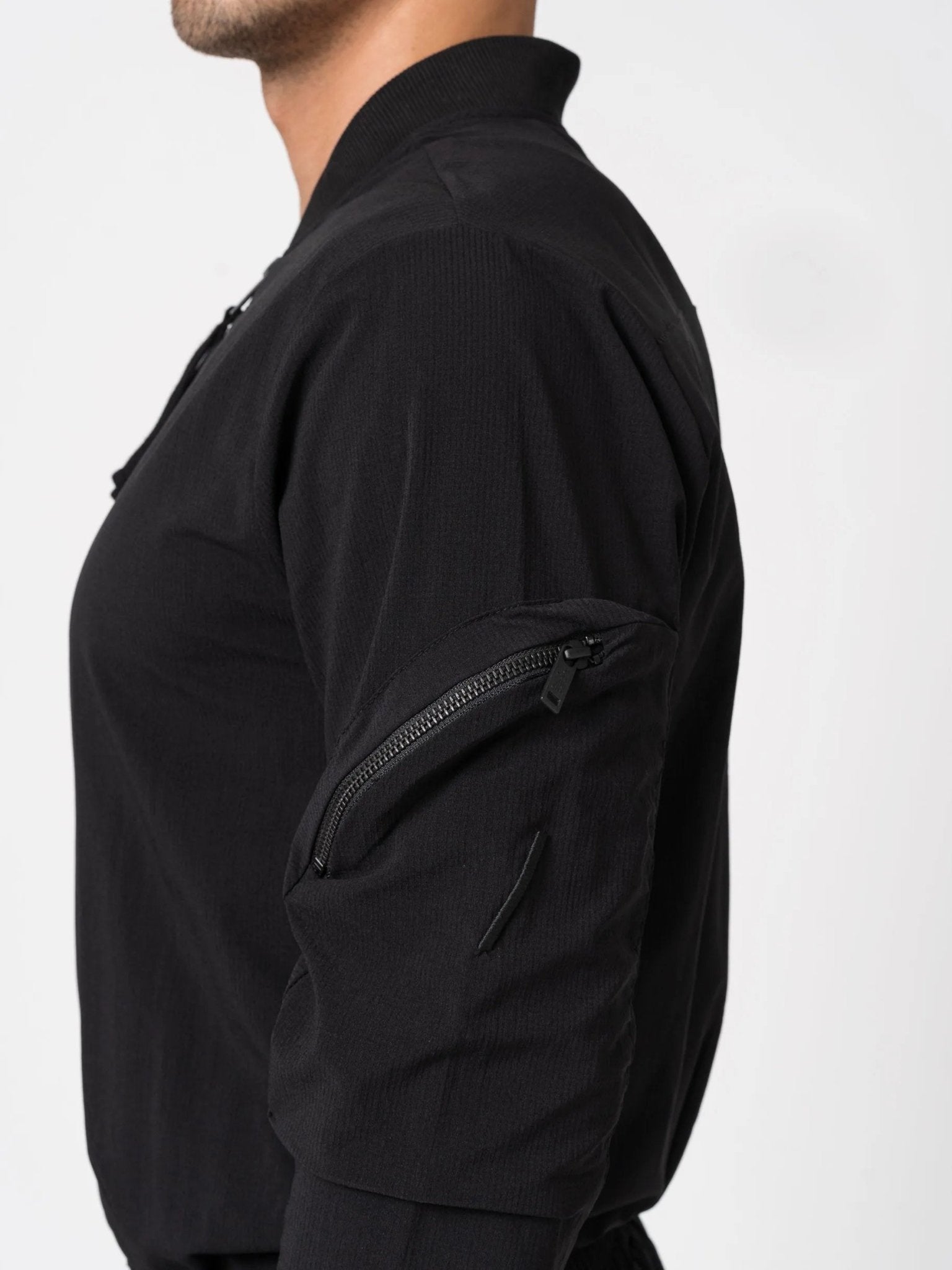 Nylon overall with bomber collar - by THOM KROM