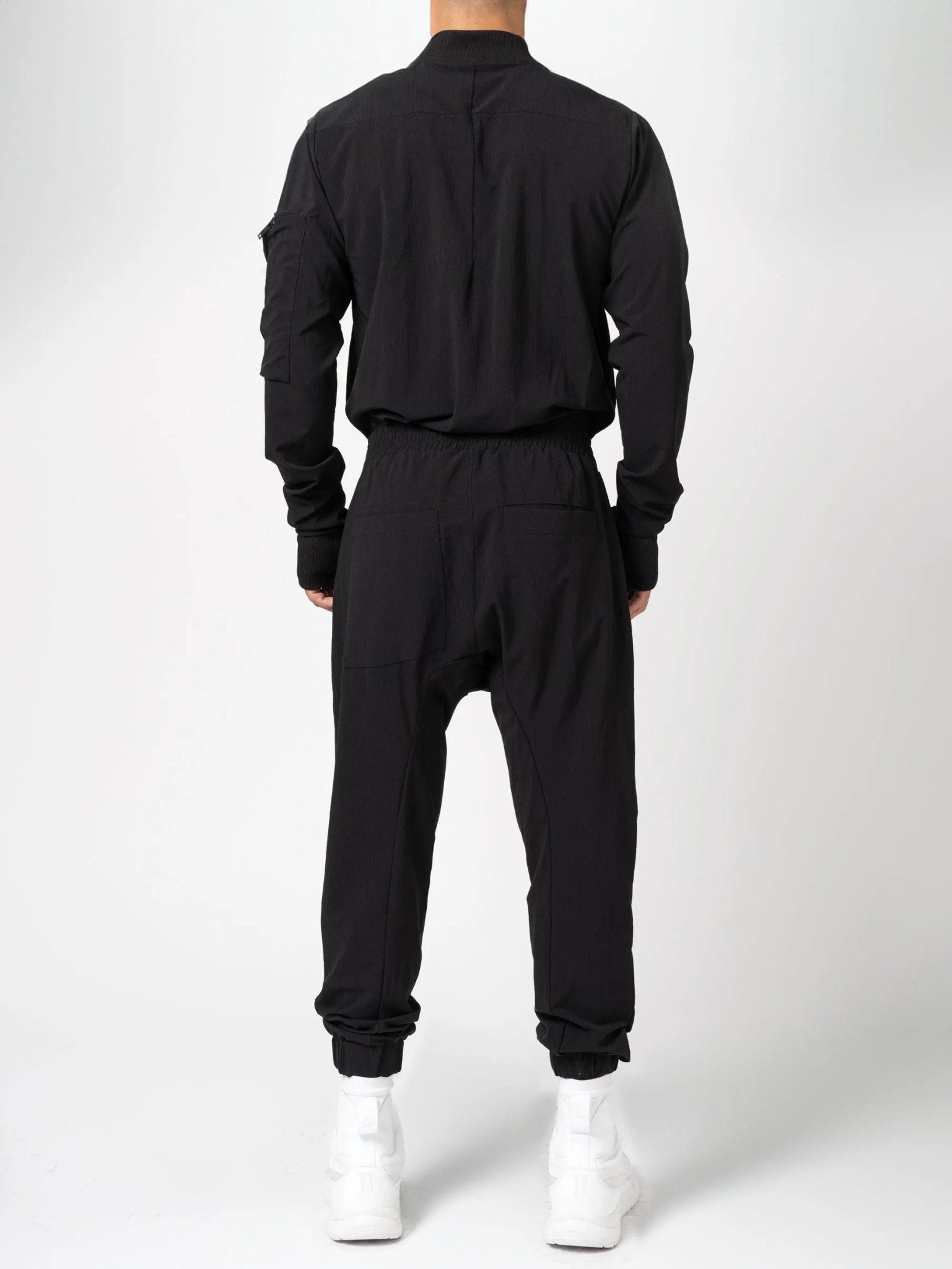 Nylon overall with bomber collar - by THOM KROM