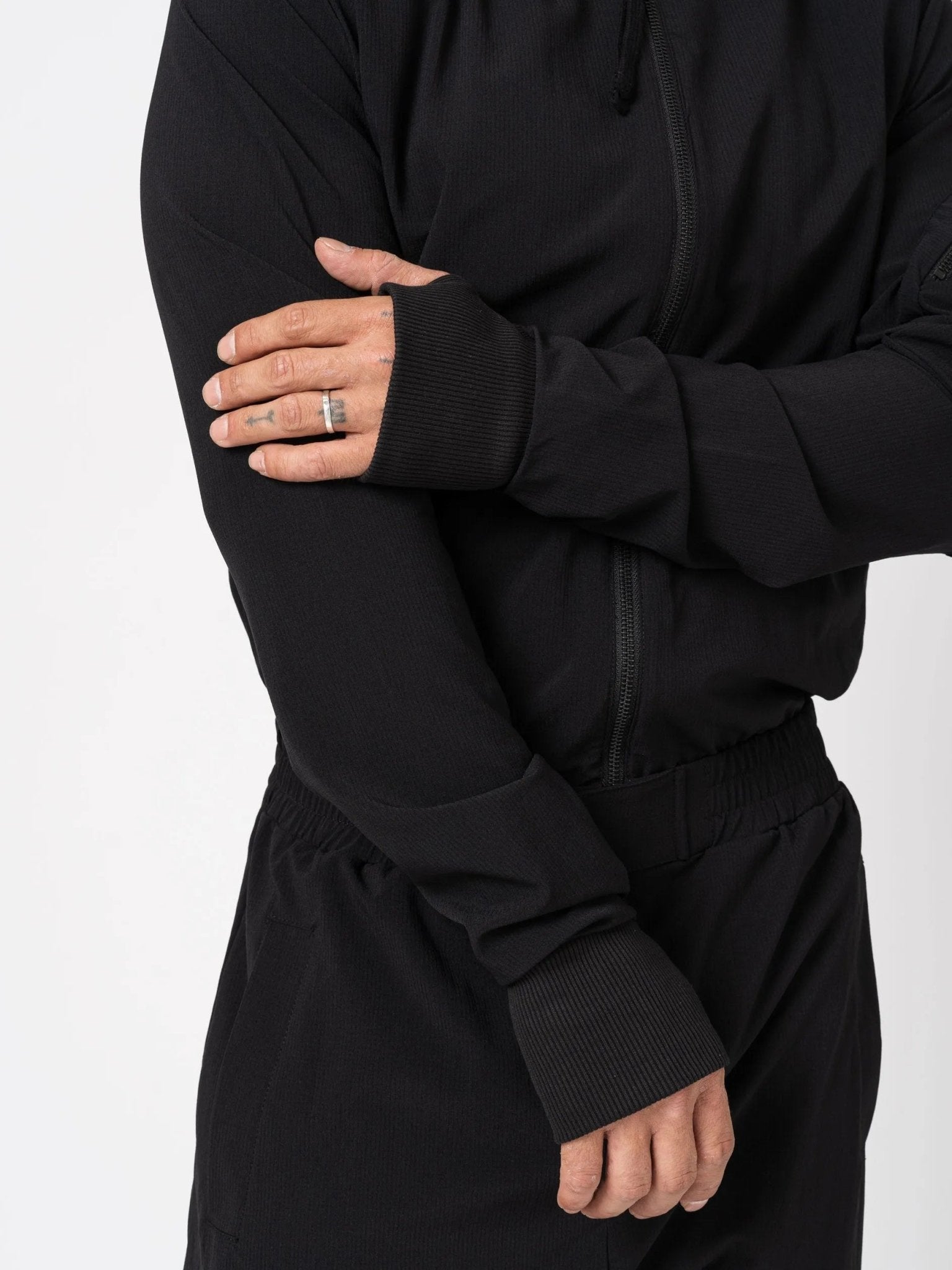 Nylon overall with bomber collar - by THOM KROM