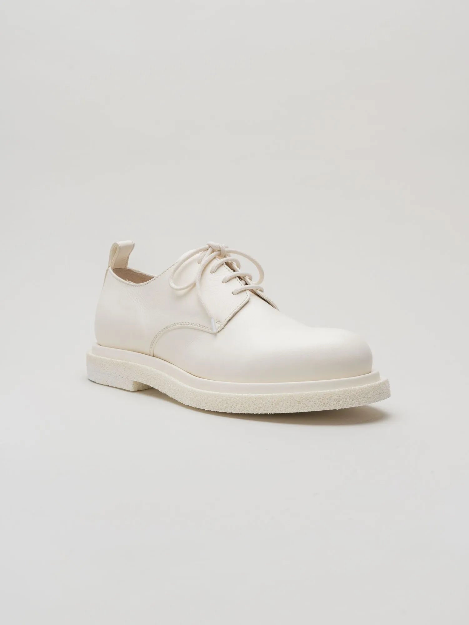 Officine Creative Tonal Derby Leather Lace - up Milk - by OFFICINE CREATIVE