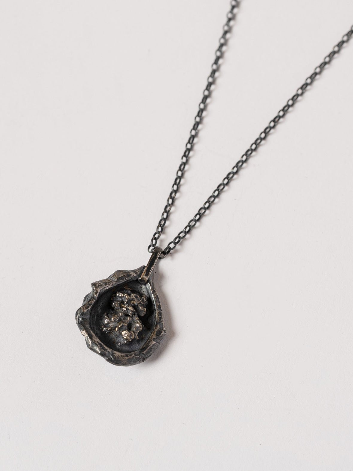 Organic Silver Pendant Necklace - by CEDAR