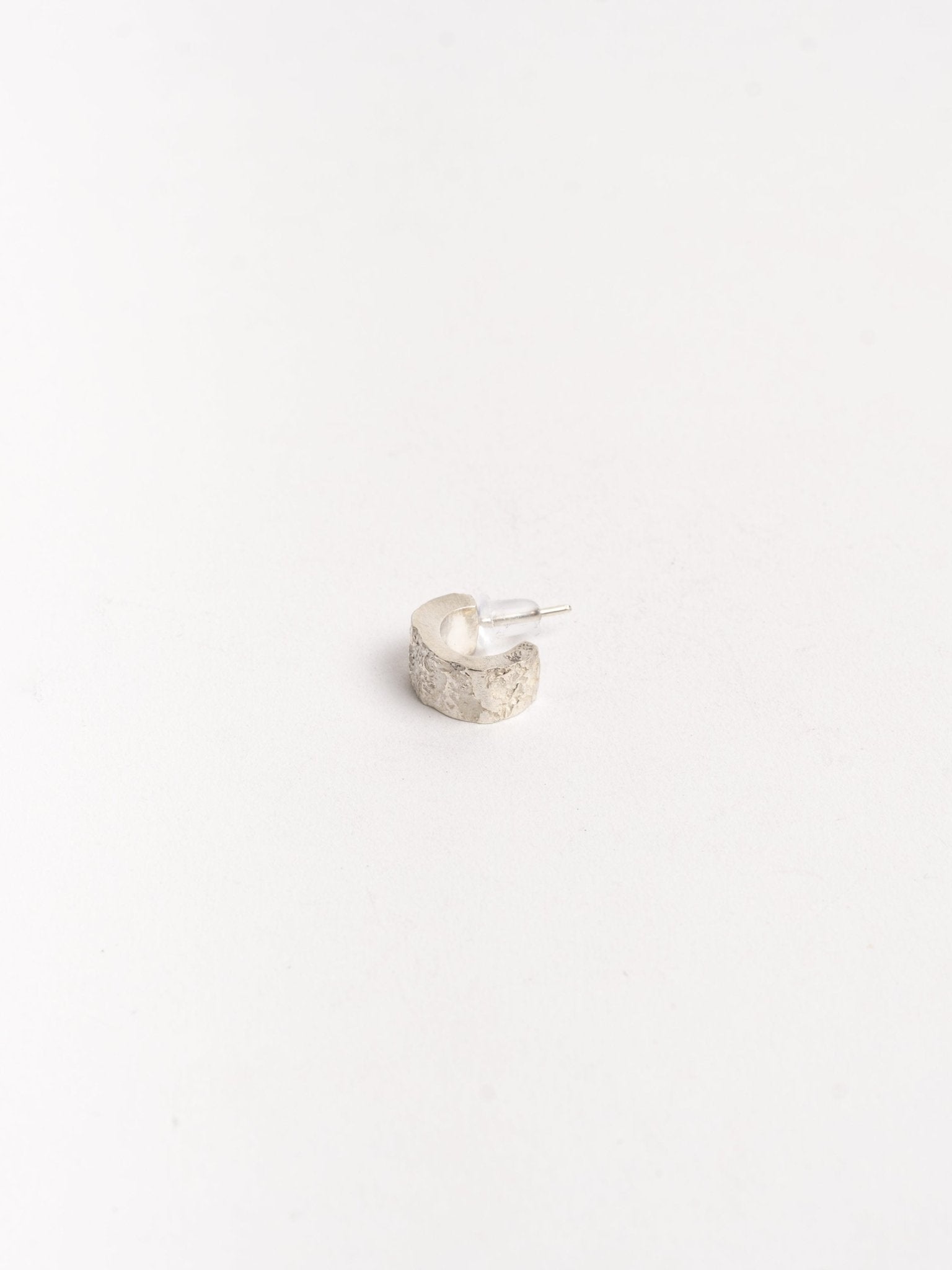 MAYA NOACH Organic Textured Hoop Earring, front textured hoop view