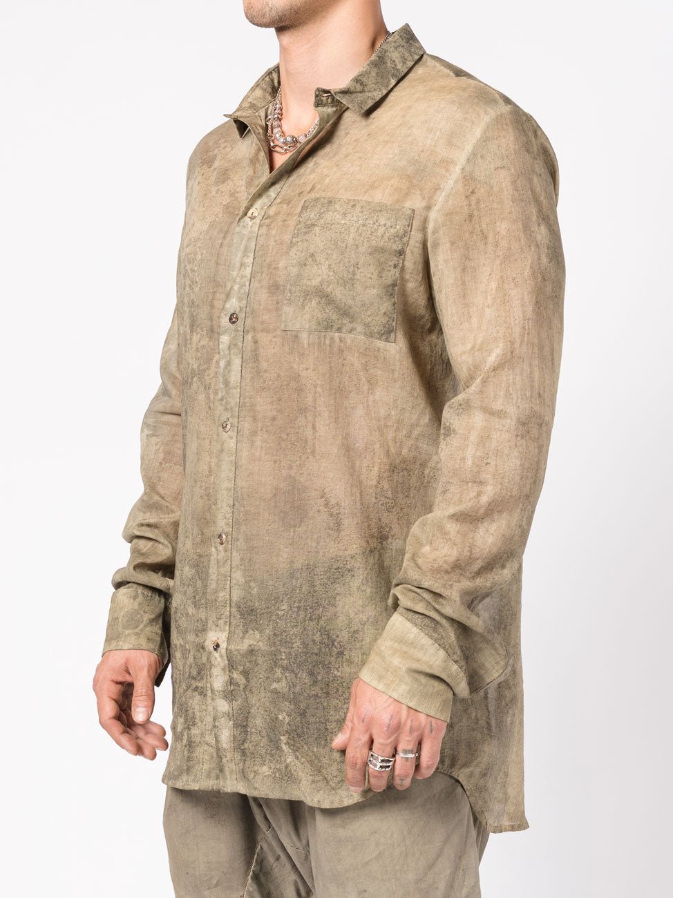 Overdyed Cotton Shirt - by MASNADA
