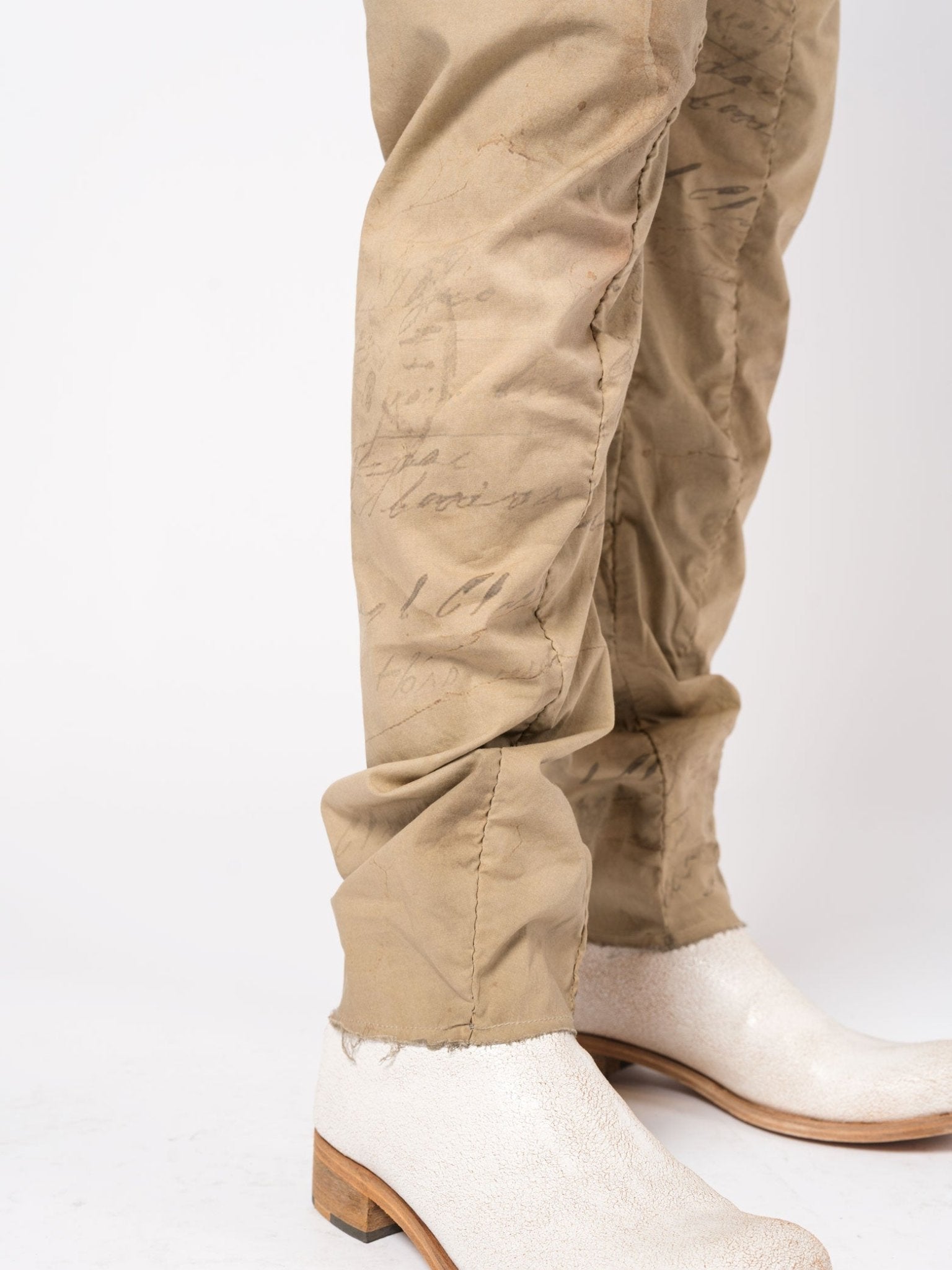 Overdyed Pleated Stretch Trousers - by MASNADA