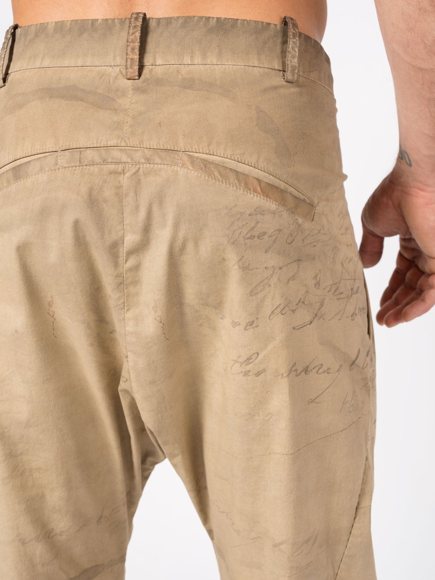 Overdyed Pleated Stretch Trousers - by MASNADA
