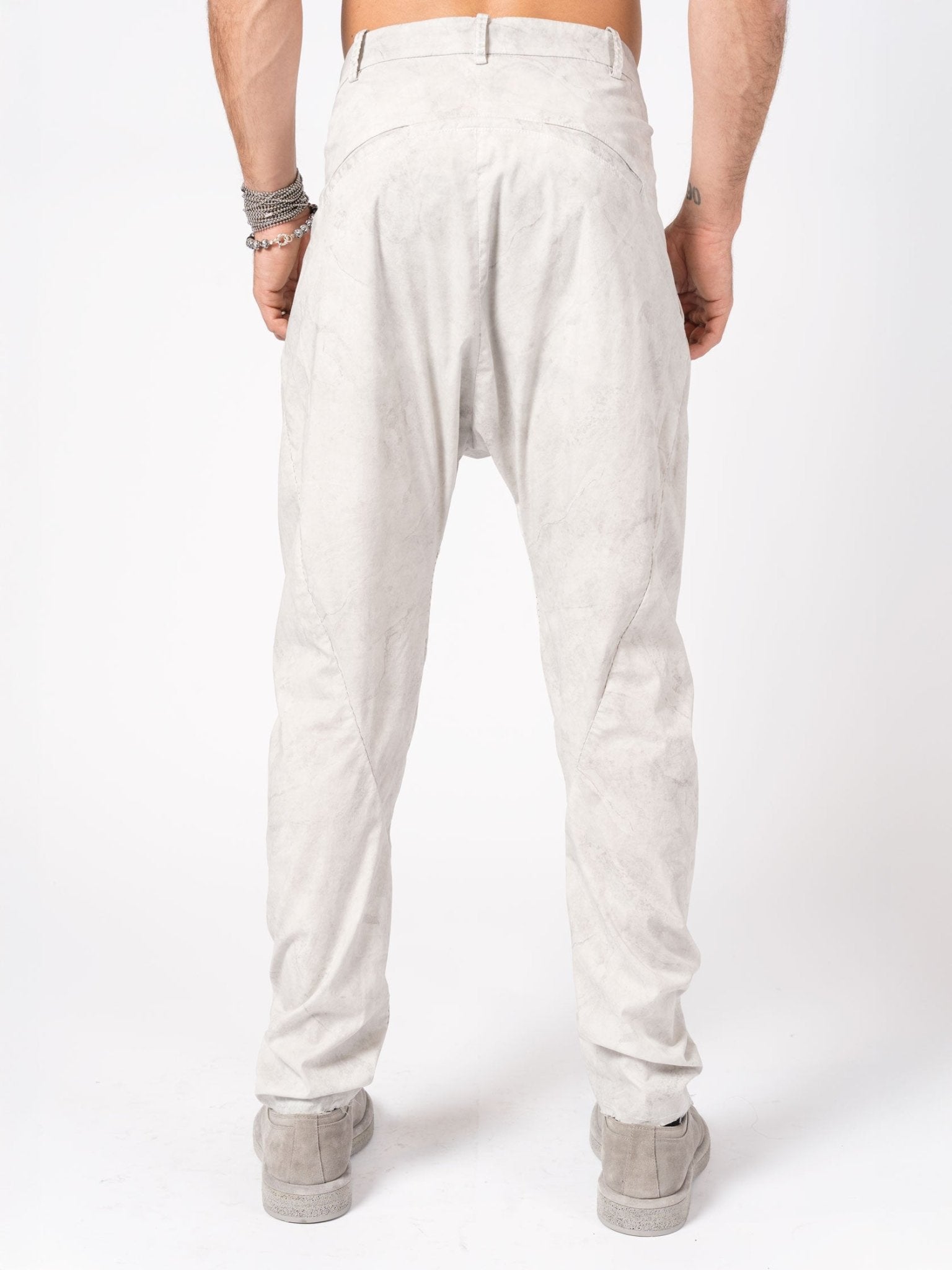 Overdyed Pleated Stretch Trousers - by MASNADA