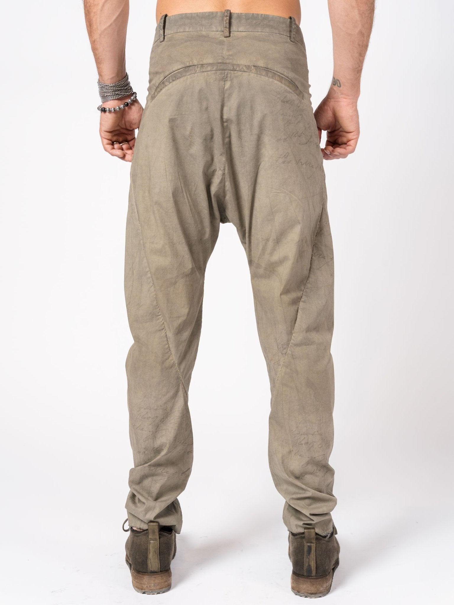 Overdyed Pleated Stretch Trousers - by MASNADA
