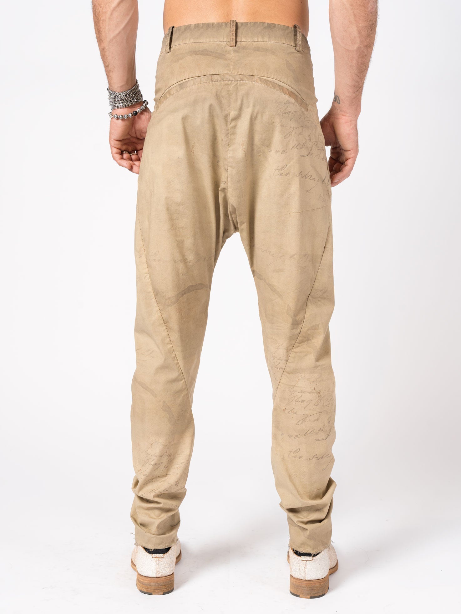 Overdyed Pleated Stretch Trousers - by MASNADA