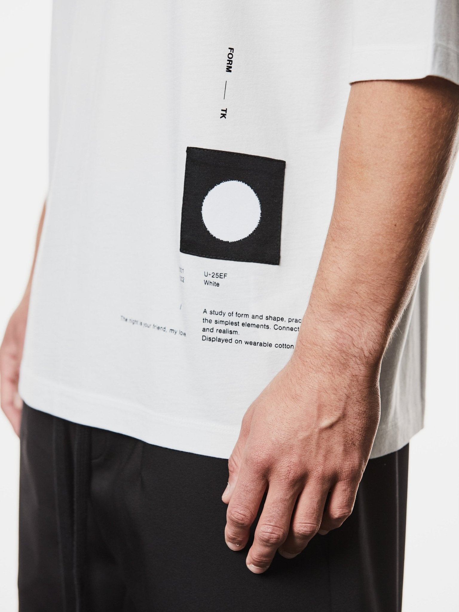 Oversized Cotton T-Shirt with Print Details - by THOM KROM