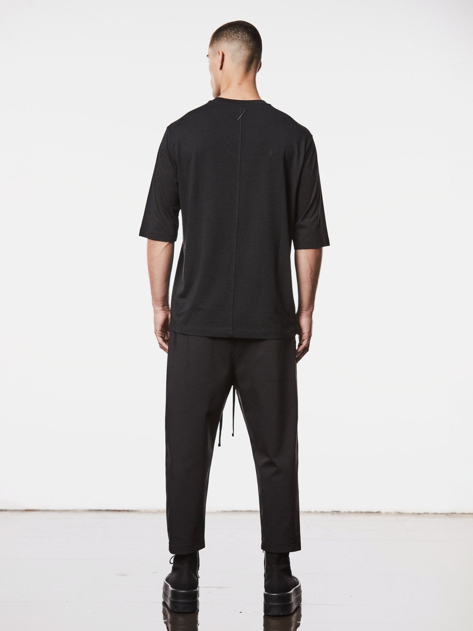 Oversized Cotton T-Shirt with Print Details - by THOM KROM
