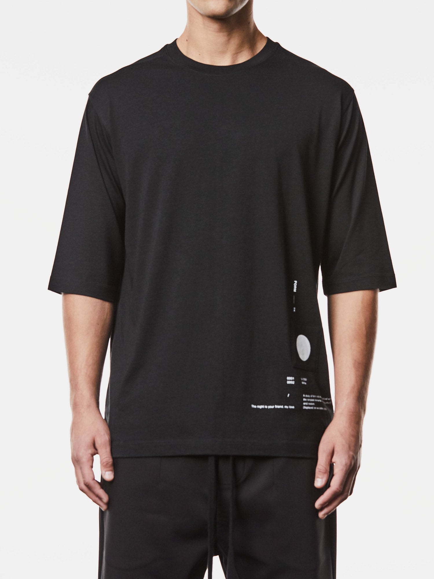 Oversized Cotton T-Shirt with Print Details - by THOM KROM
