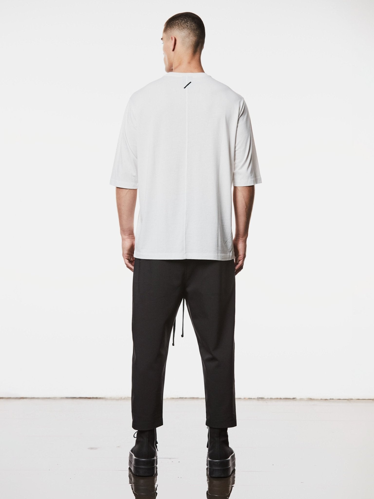 Oversized Cotton T-Shirt with Print Details - by THOM KROM