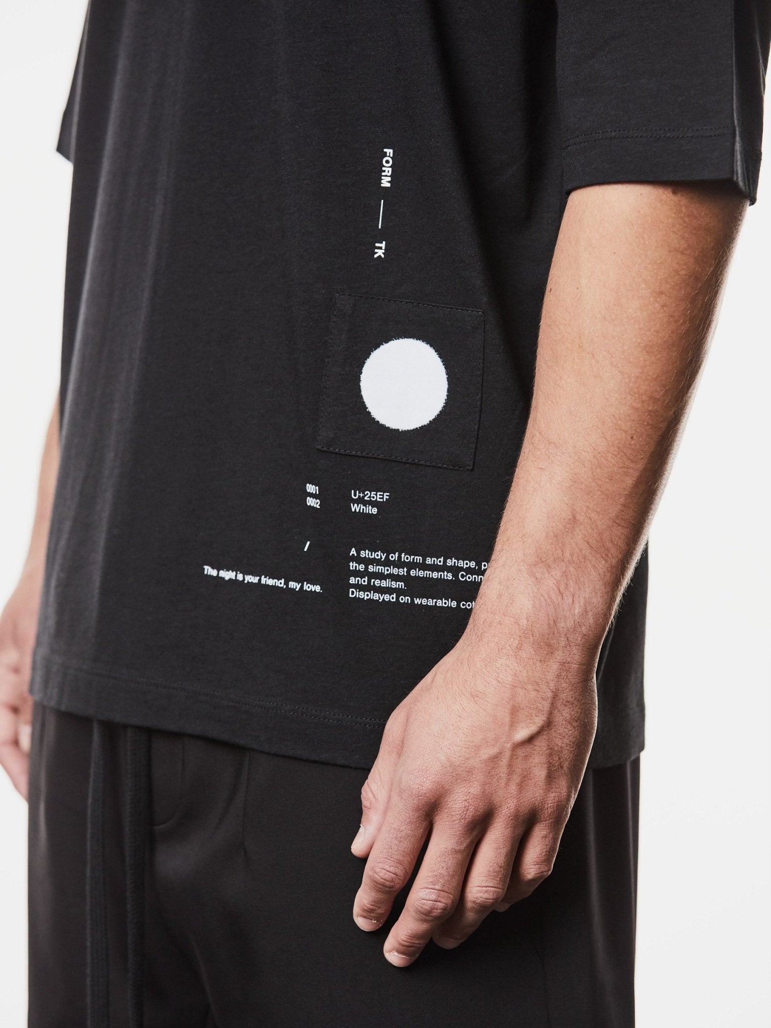 Oversized Cotton T-Shirt with Print Details - by THOM KROM