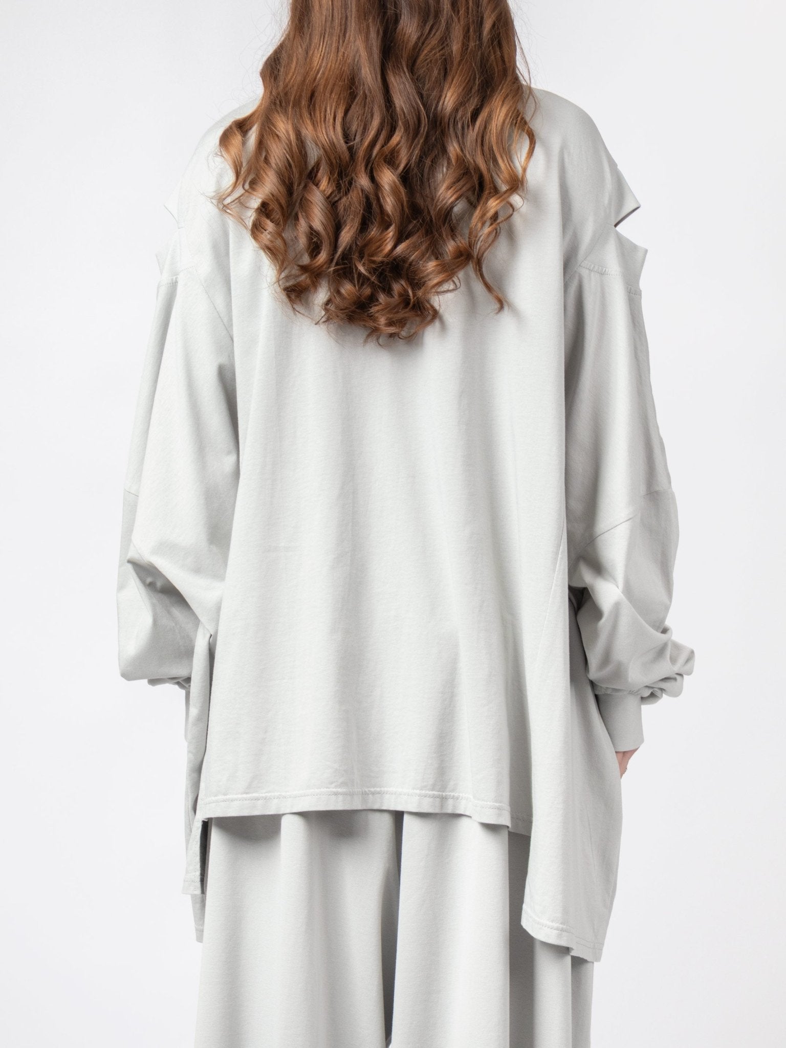 Oversized Cut - Out Pocket Top - by VAGUE
