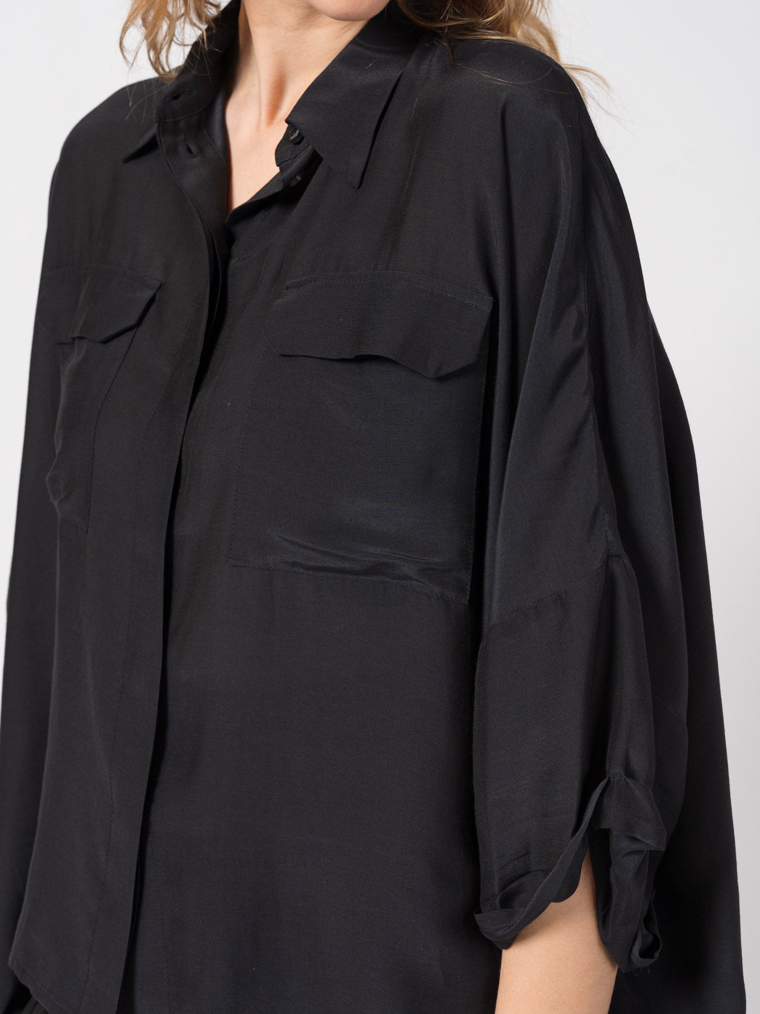 Oversized Silk - Blend Shirt - by NOSTRA SANTISSIMA