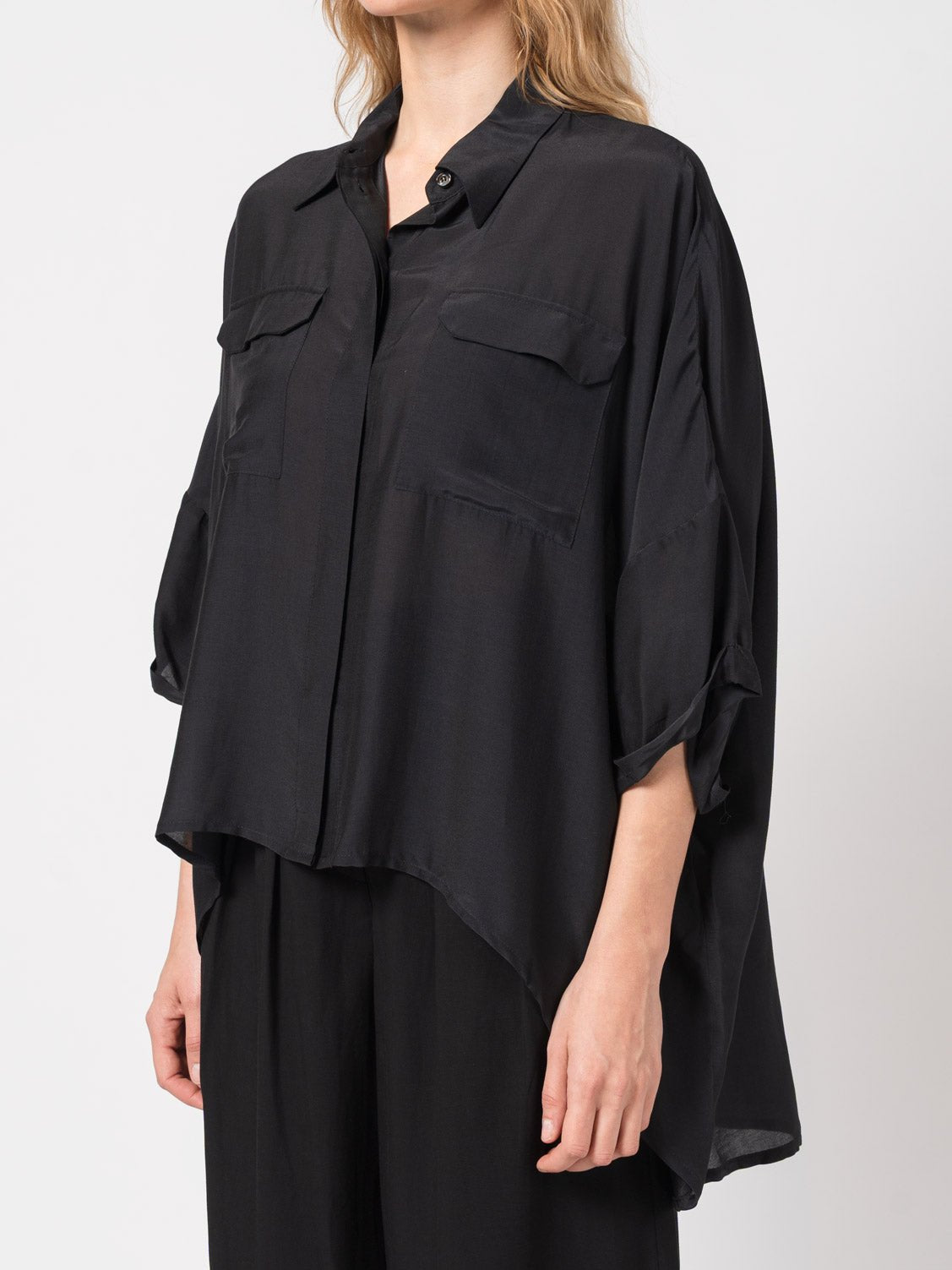 Oversized Silk - Blend Shirt - by NOSTRA SANTISSIMA