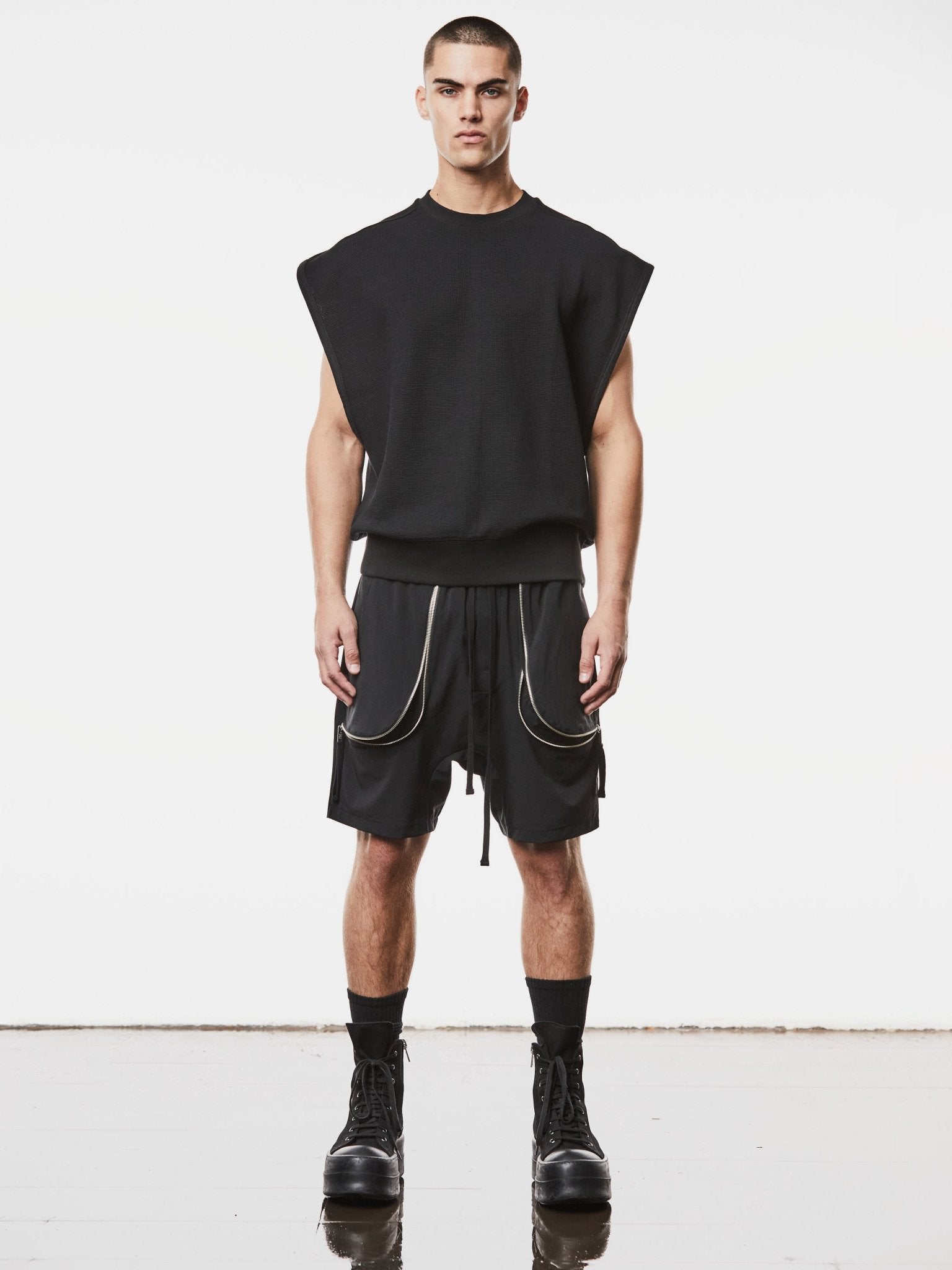 Oversized Sleeveless Sweatshirt - by THOM KROM