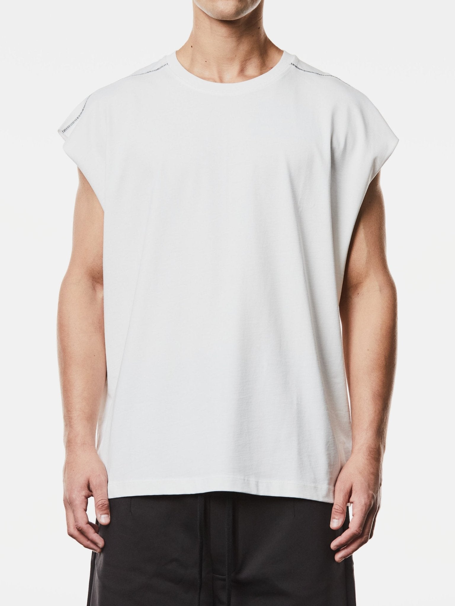 Oversized Sleeveless T-Shirt - by THOM KROM