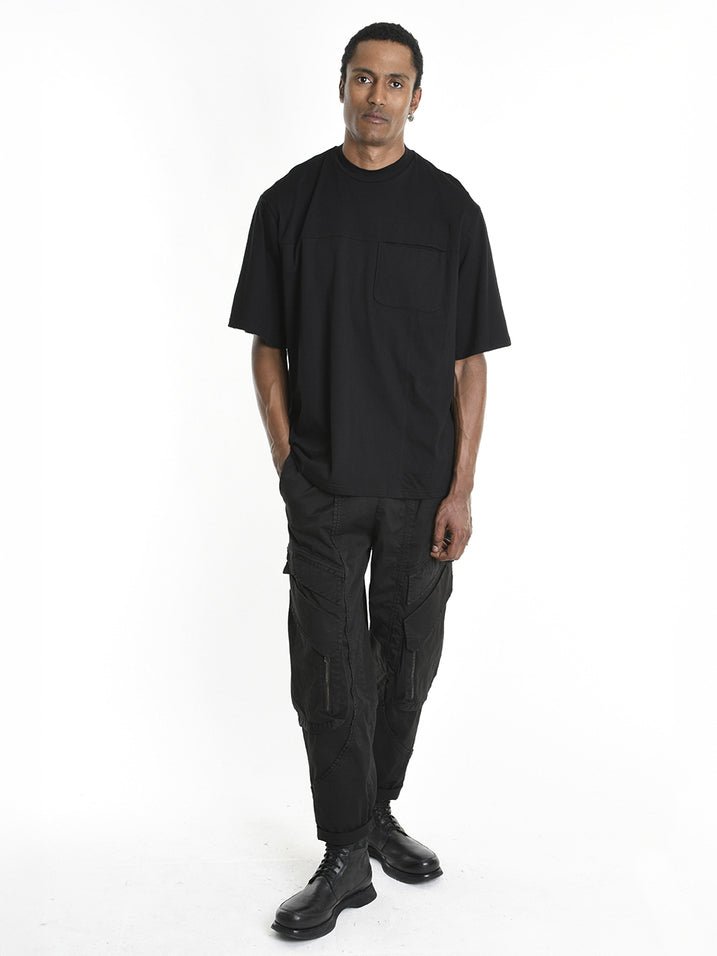 Oversized T-Shirt with Front Pocket - by LA HAINE INSIDE US