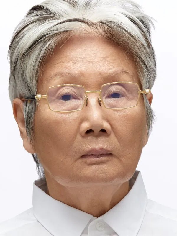 KUBORAUM P73 Gold Optical sunglasses, alternate angle.